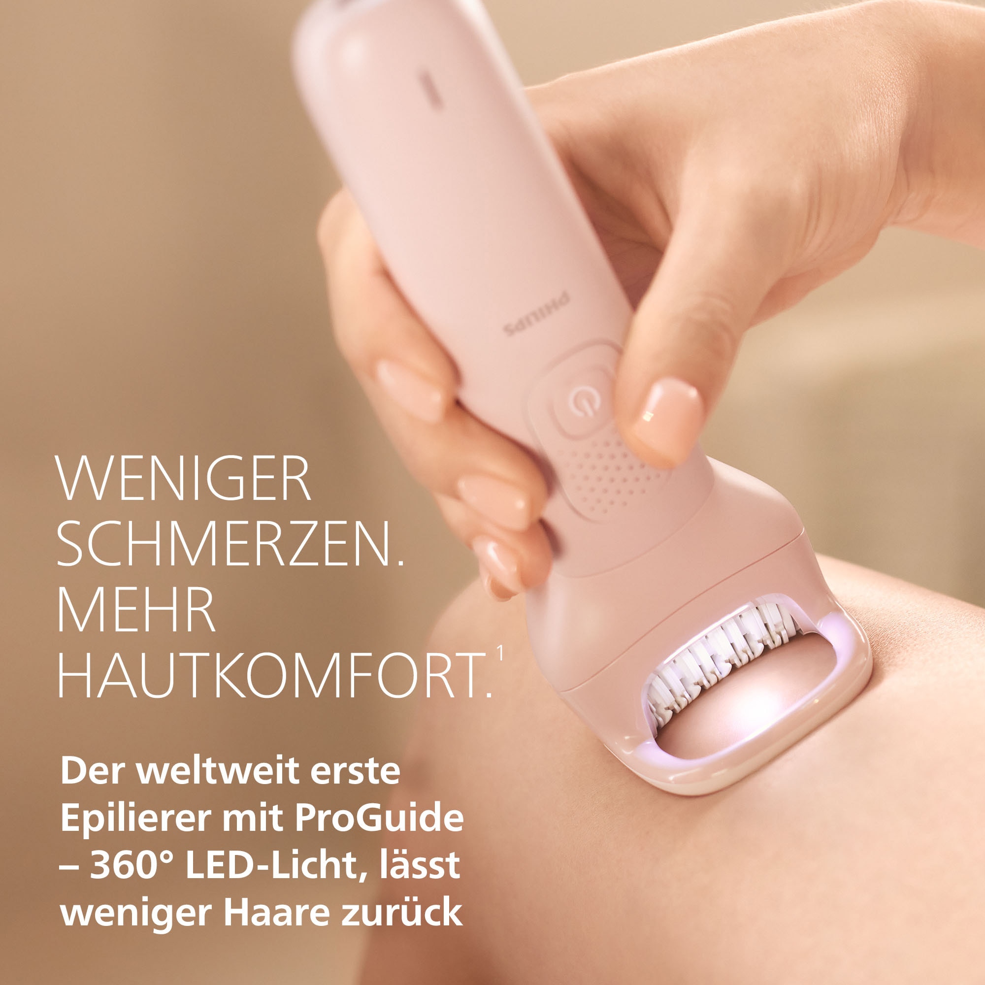 Philips Epilierer »Series 9000 BRE718/00« 5 Stk. Aufsätze nass und trocken verwendbar, mit 2 Geschwindigkeitsstufen