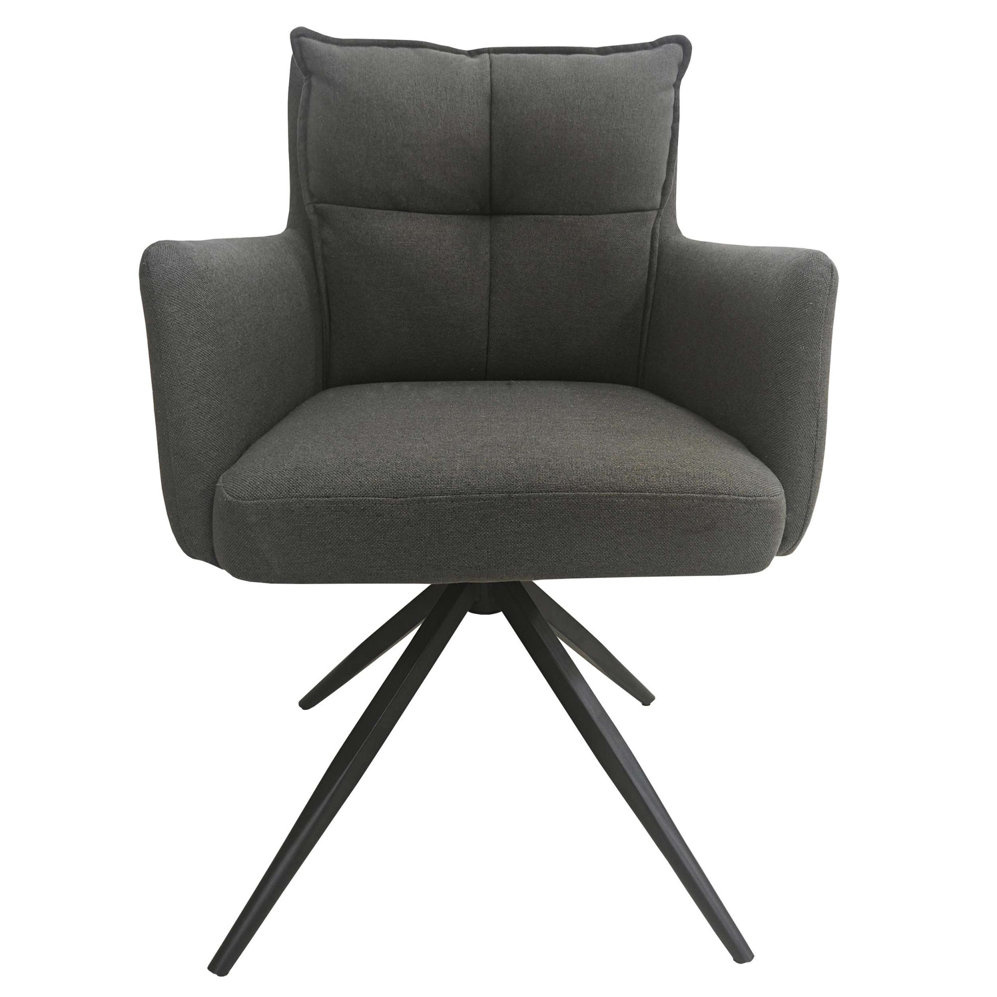 GOODproduct Chaise de salle à manger »Chiani« () 2 cuisRetour automatique à 180°, dossier, accoudoirs et assise rembourrés