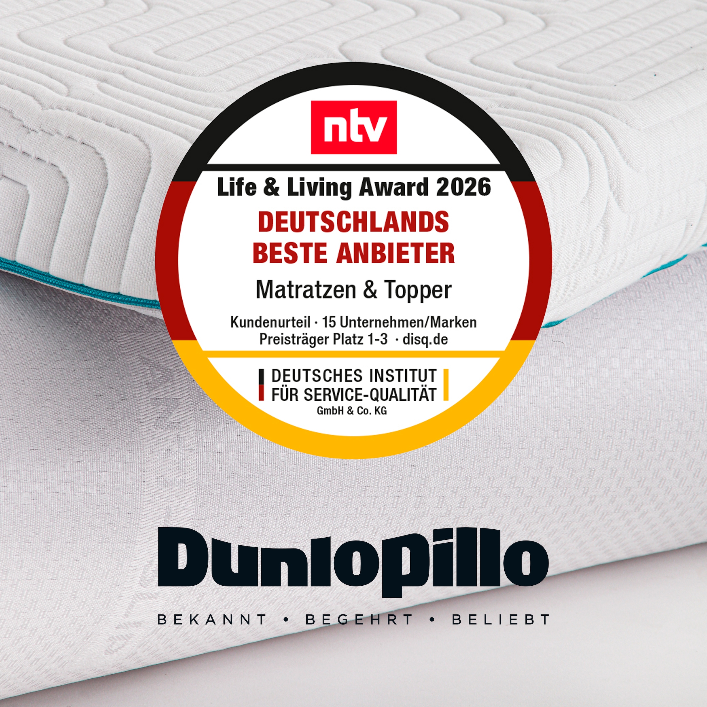 Dunlopillo Topper »Balance, Gelschaumtopper 90x200 & 140x200 cm und weitere Grössen« punktgenaue Körperanpassung, unterstützt ergonomische Liegeposition
