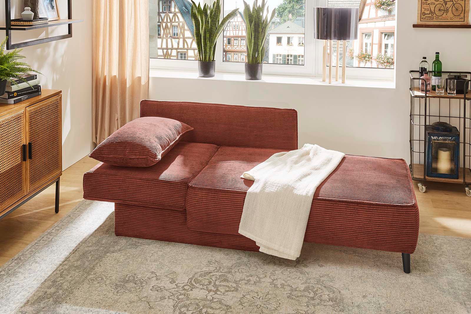 Jockenhöfer Gruppe Recamiere »Rex« mit Bettfunktion und Bettkasten, Federkernpolsterung