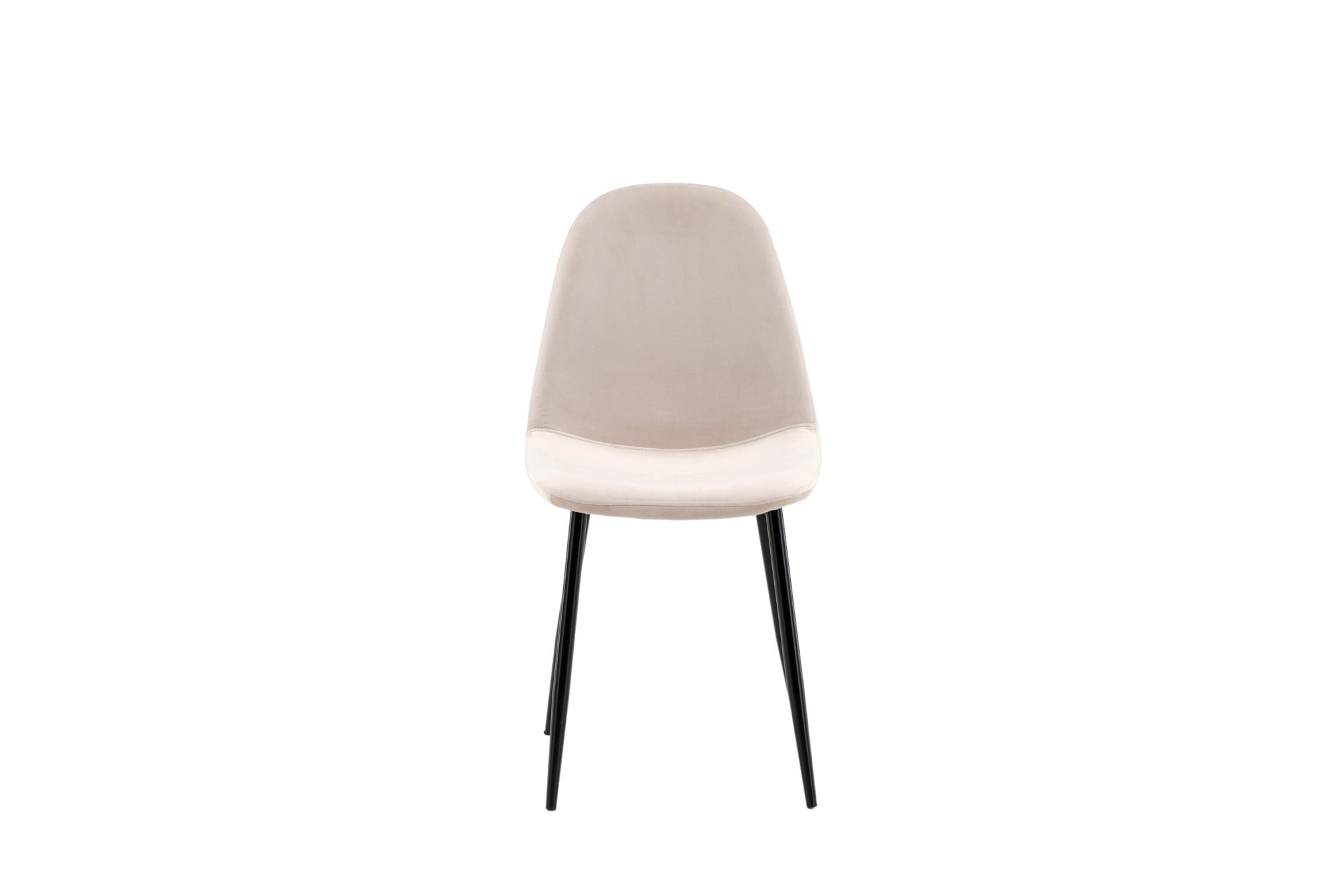 Venture Home Esszimmerstuhl »Polar, 2er-Set Esszimmerstühle in Beige-Samt, 150 kg belastbar« () 2 Stk.Polsterstuhl, Samt-Bezug, Metallbeine, abgerundet, modern