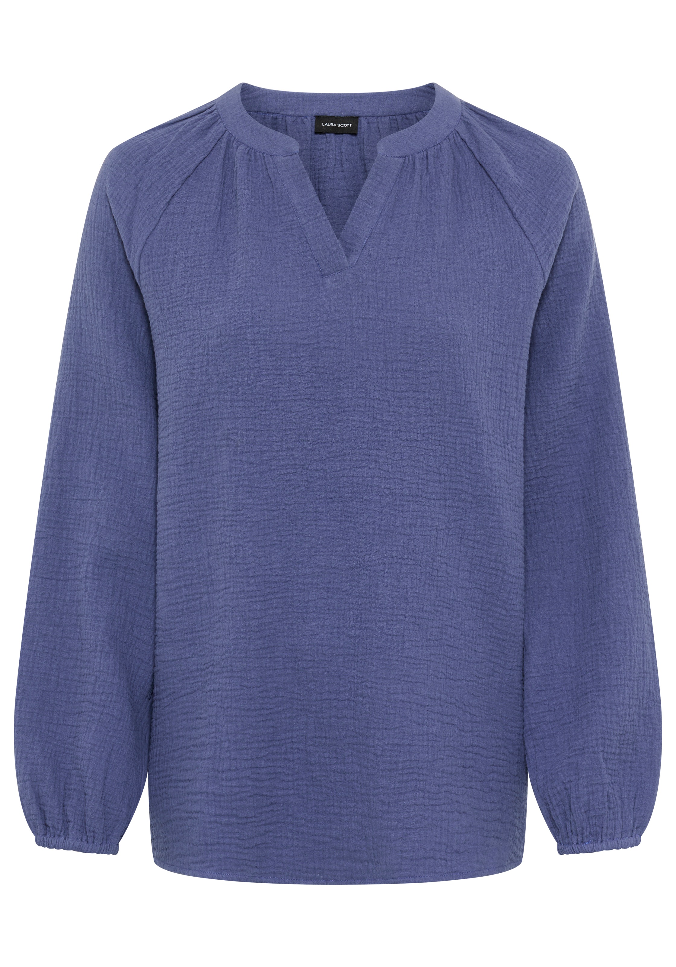 Laura Scott Blouse à enfiler feminin geschnitten, aus Baumwolle, unifarben