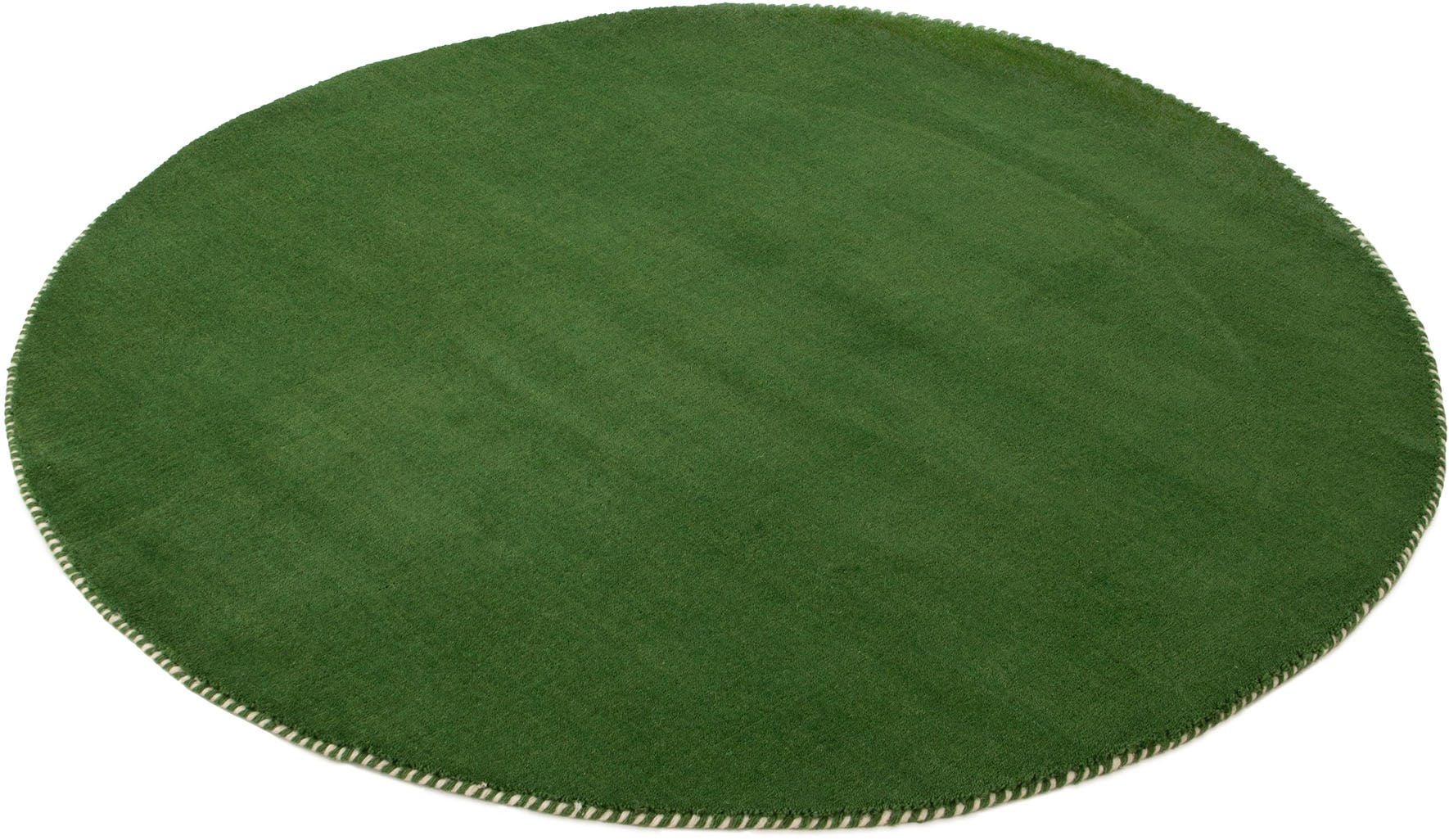 carpetfine Tapis en laine »Gabbeh Lola Uni« Rond 14 mm Höhe mit natürlichem Pflanzenmaterial von Hand gewebt, auch als Läufer