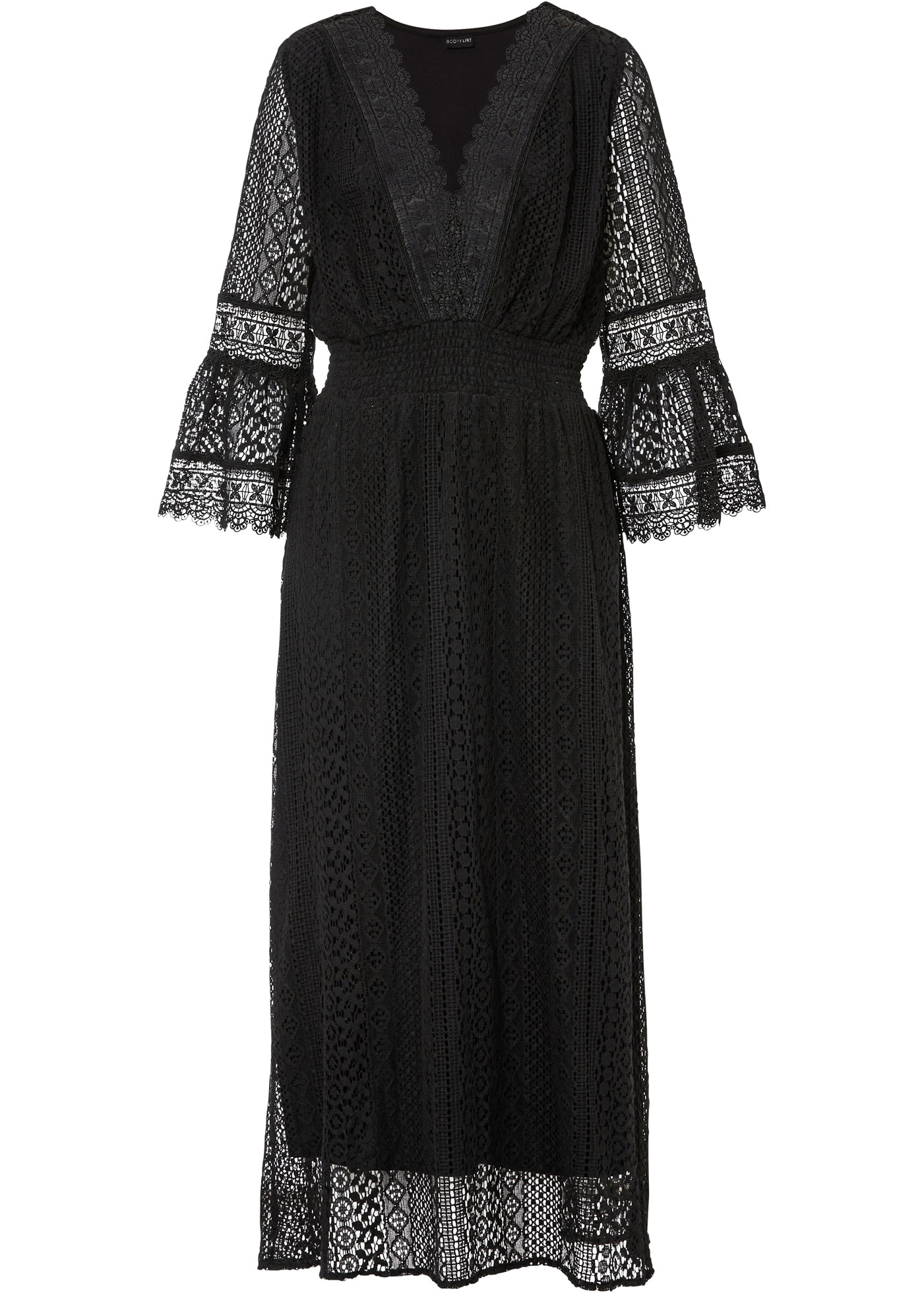 bonprix Maxi robe für Frühjahr und Sommer, aus Baumwolle, feminin geschnitten