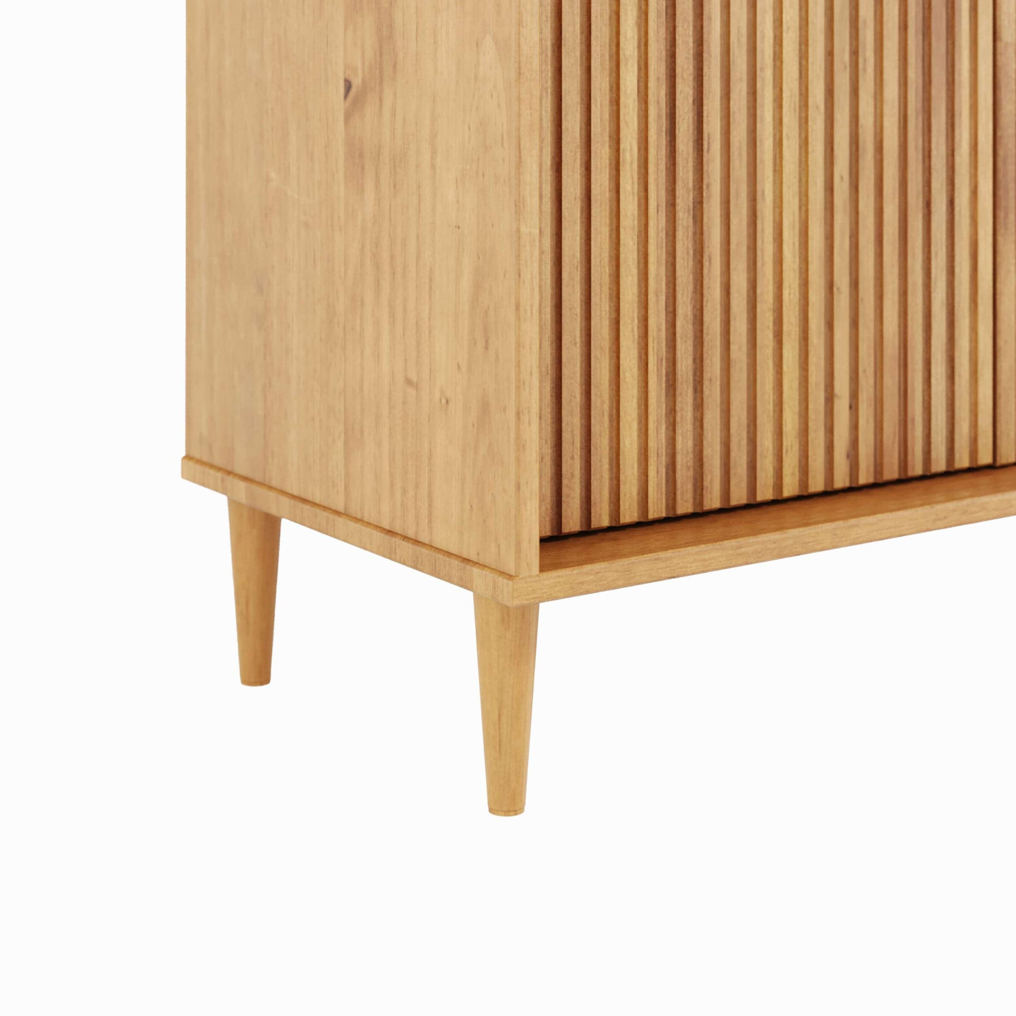 GOODproduct Vitrines »Malmedy Front mit gefrästen Rillen« en pin massif, ouverture par pression, FSC, largeur 80 cm, hauteur 180 cm