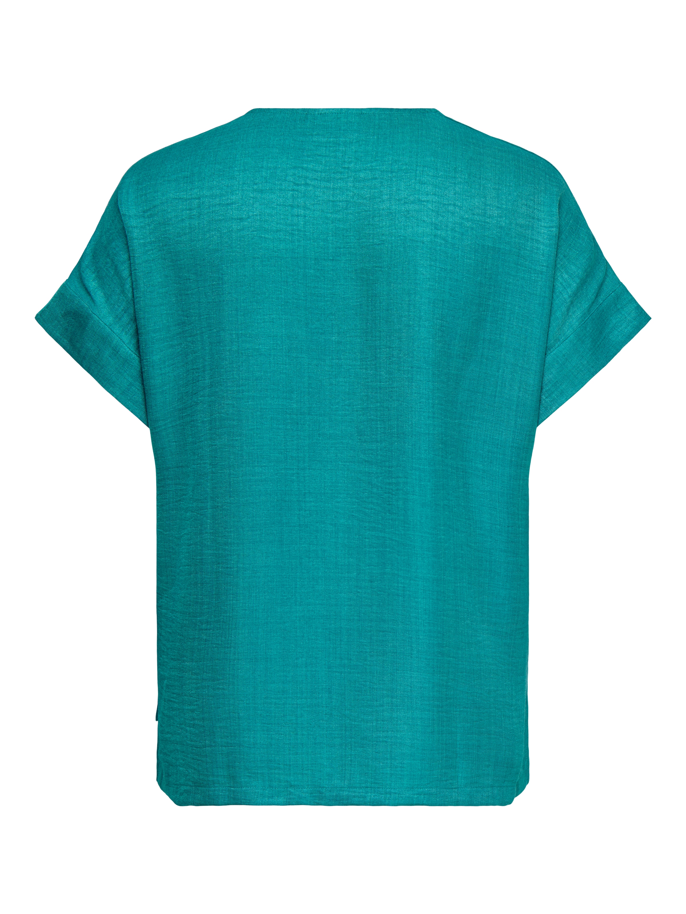 ONLY CARMAKOMA Blouse à manches courtes »CARBAY S/S V-NECK TOP WVN« fibre synthétique, coupe régulière
