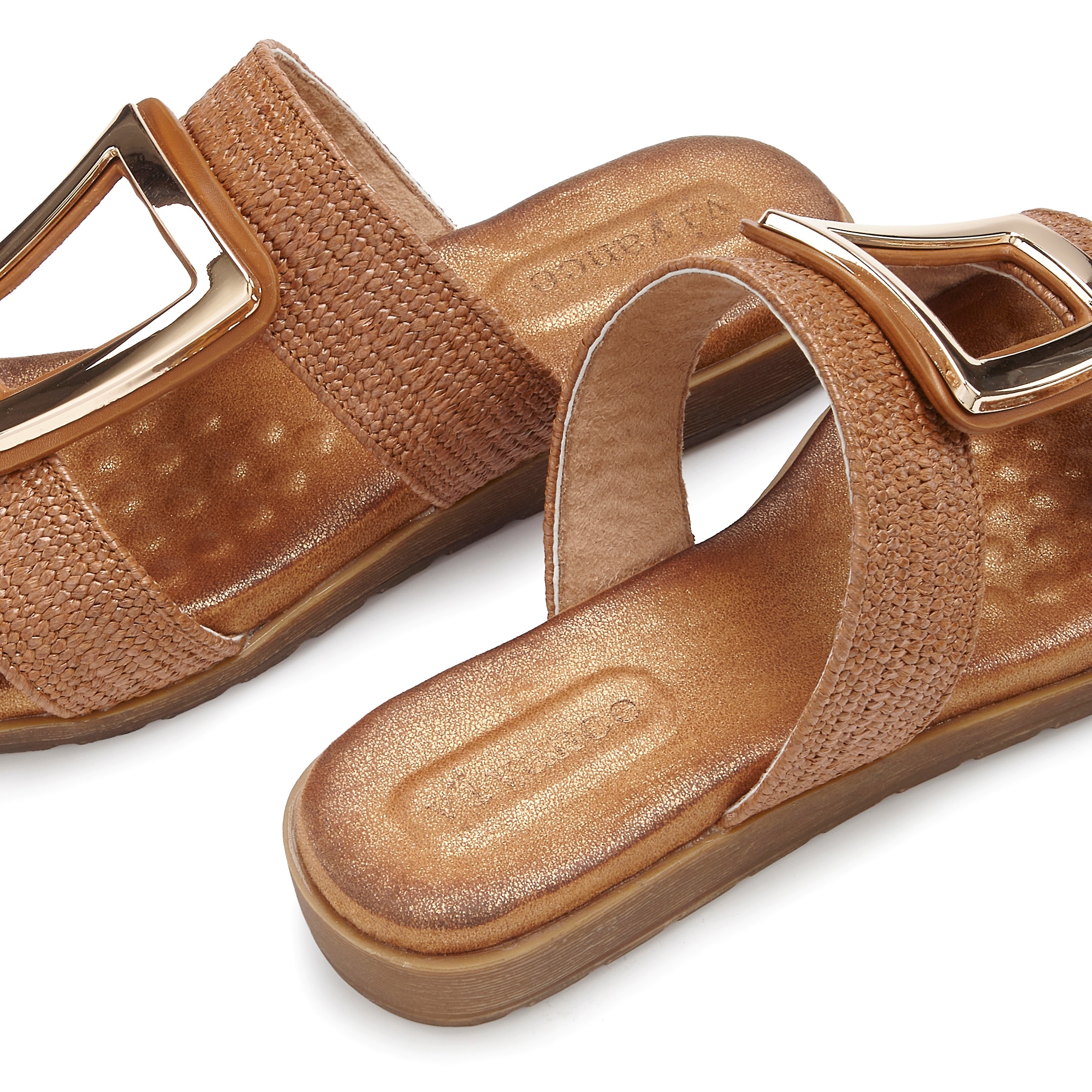 Vivance Pantolette »Sandale, Sommerschuh, offener Schuh, Mule,«  NEU mit modischem Schmuckelement und softer Innensohle VEGAN