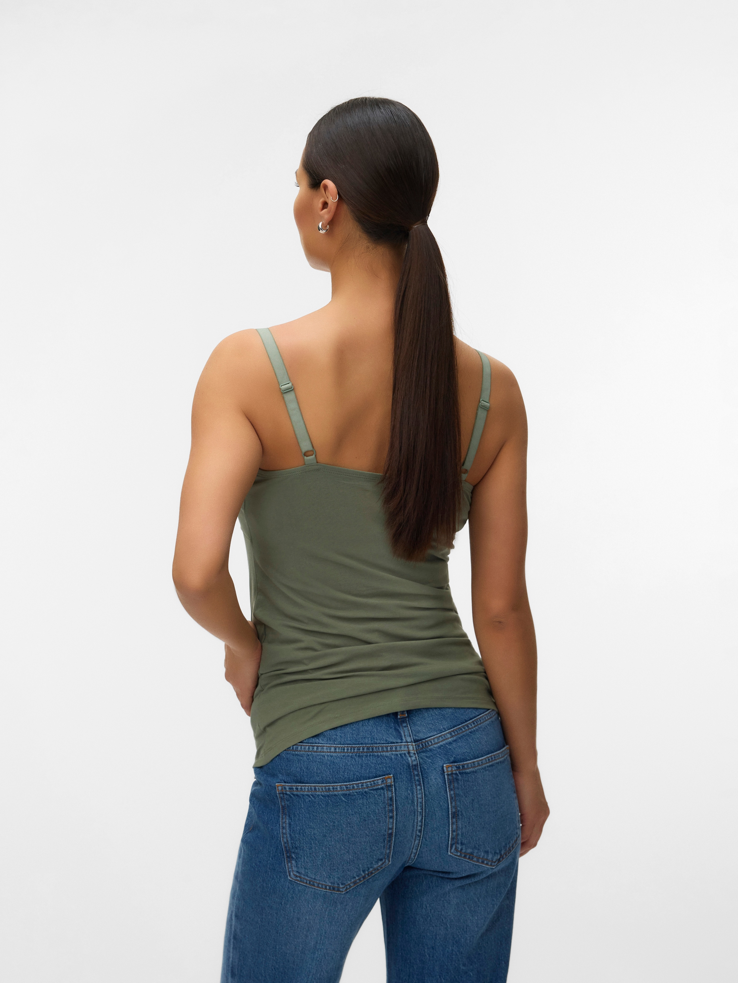 Mamalicious Débardeur de maternité »MLKERRIE STRAP JRS TOP 2F 2-P NOOS« Packung, 2 Baumwollmischung, regular fit