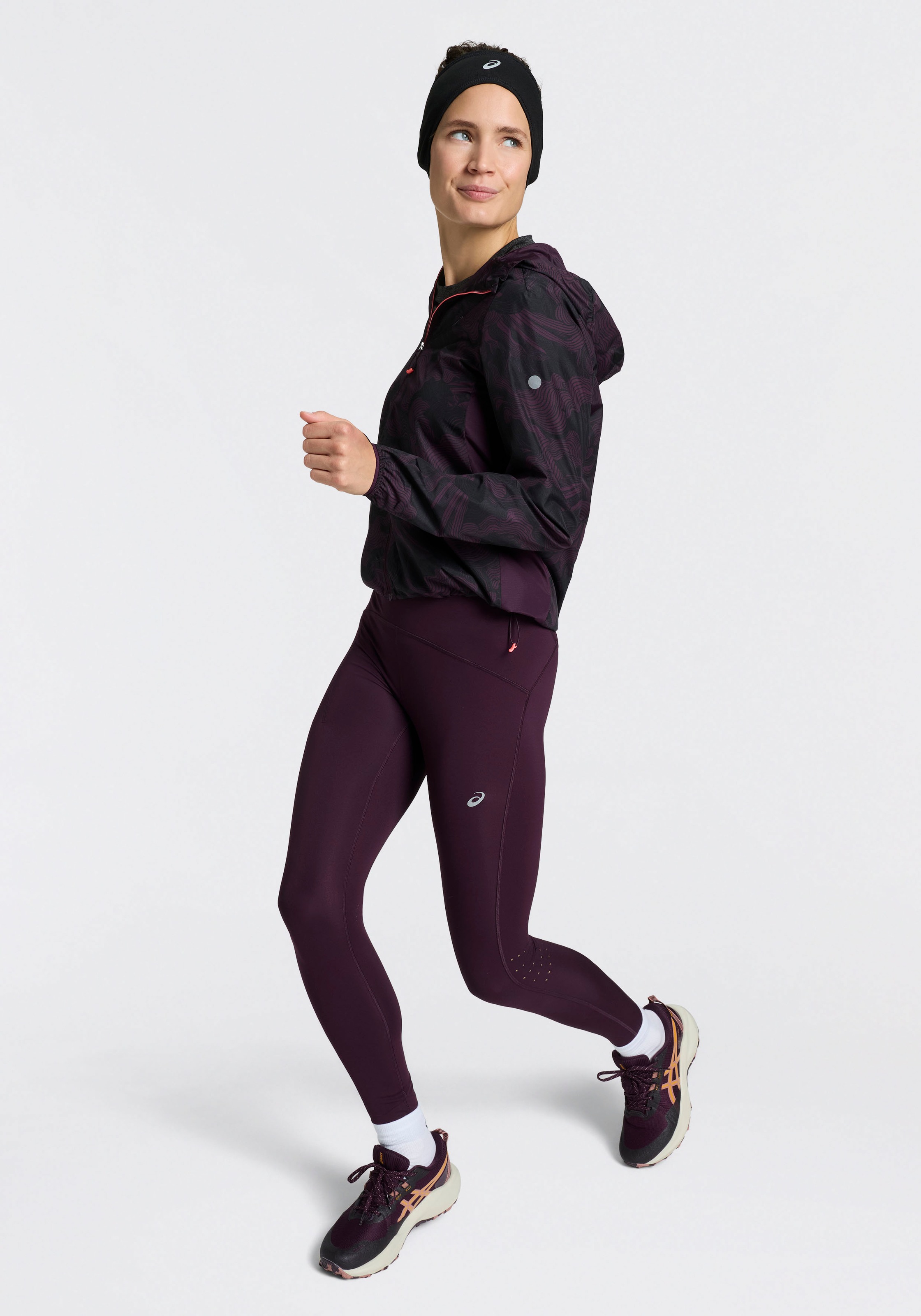 Asics Casquette ajustée »WINTER RUN EAR WARMER« avec des détails réfléchissants, matériau anti-transpiration