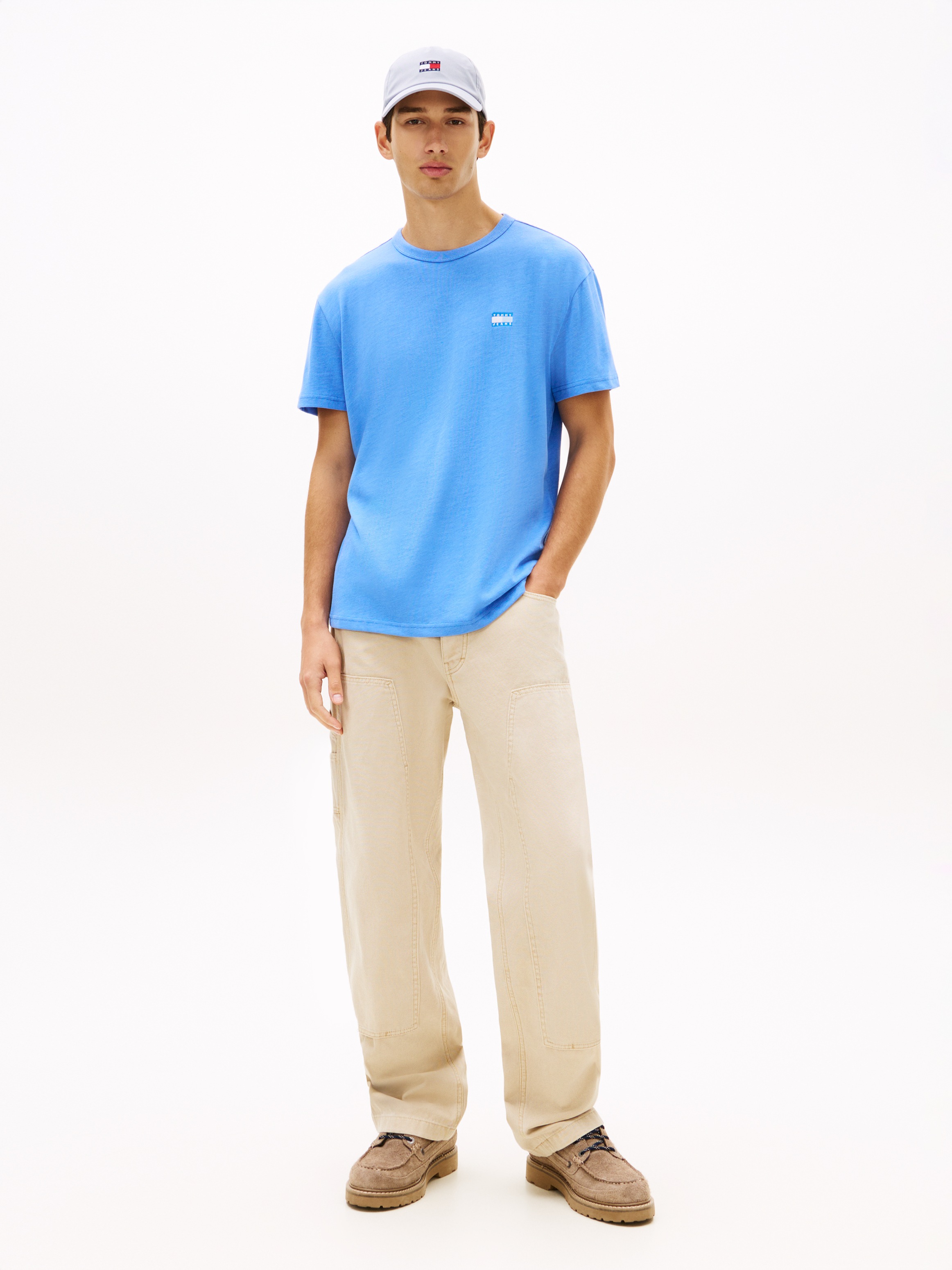 Tommy Jeans T-Shirt »TJM REG BADGE« Rundhals, Jersey, meliert, regular fit