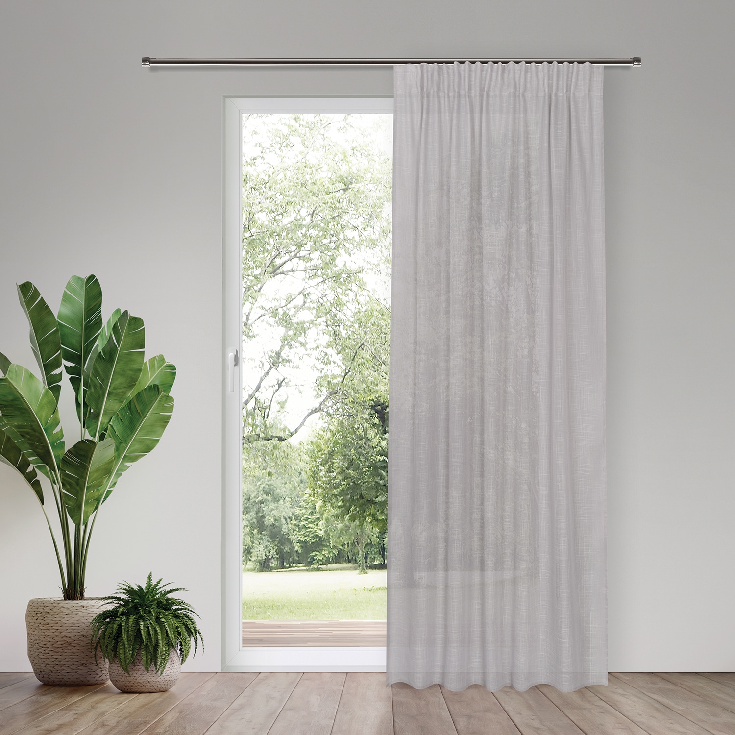 Home Living by Gerster Rideau »Helmine« Boucles cachées 1 cuis tlg. écharpe SB "Helmine" avec bande combinée