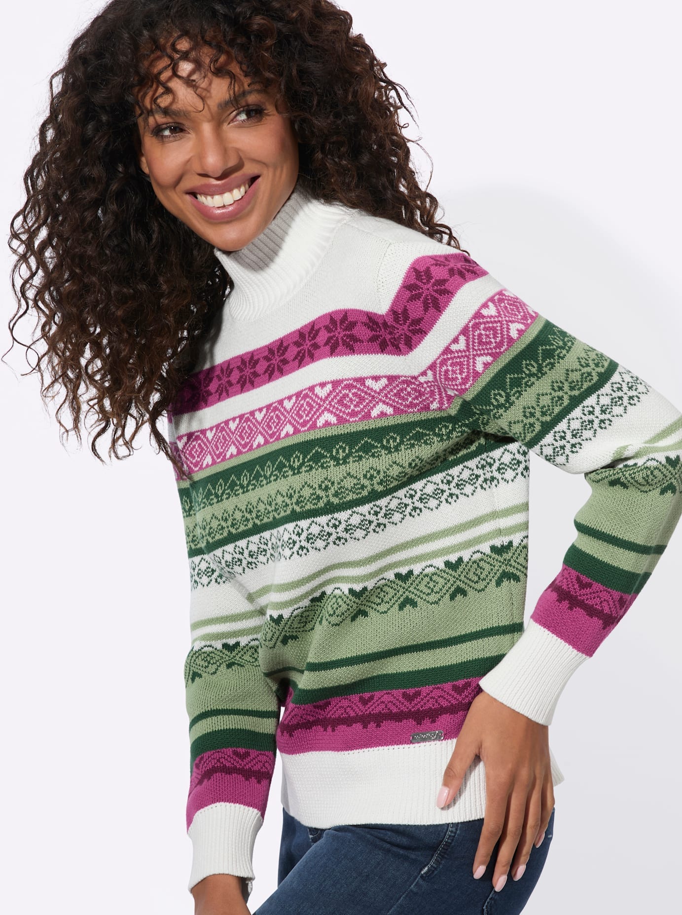 Casual Looks Pull à col montant »Stehkragen-Pullover«