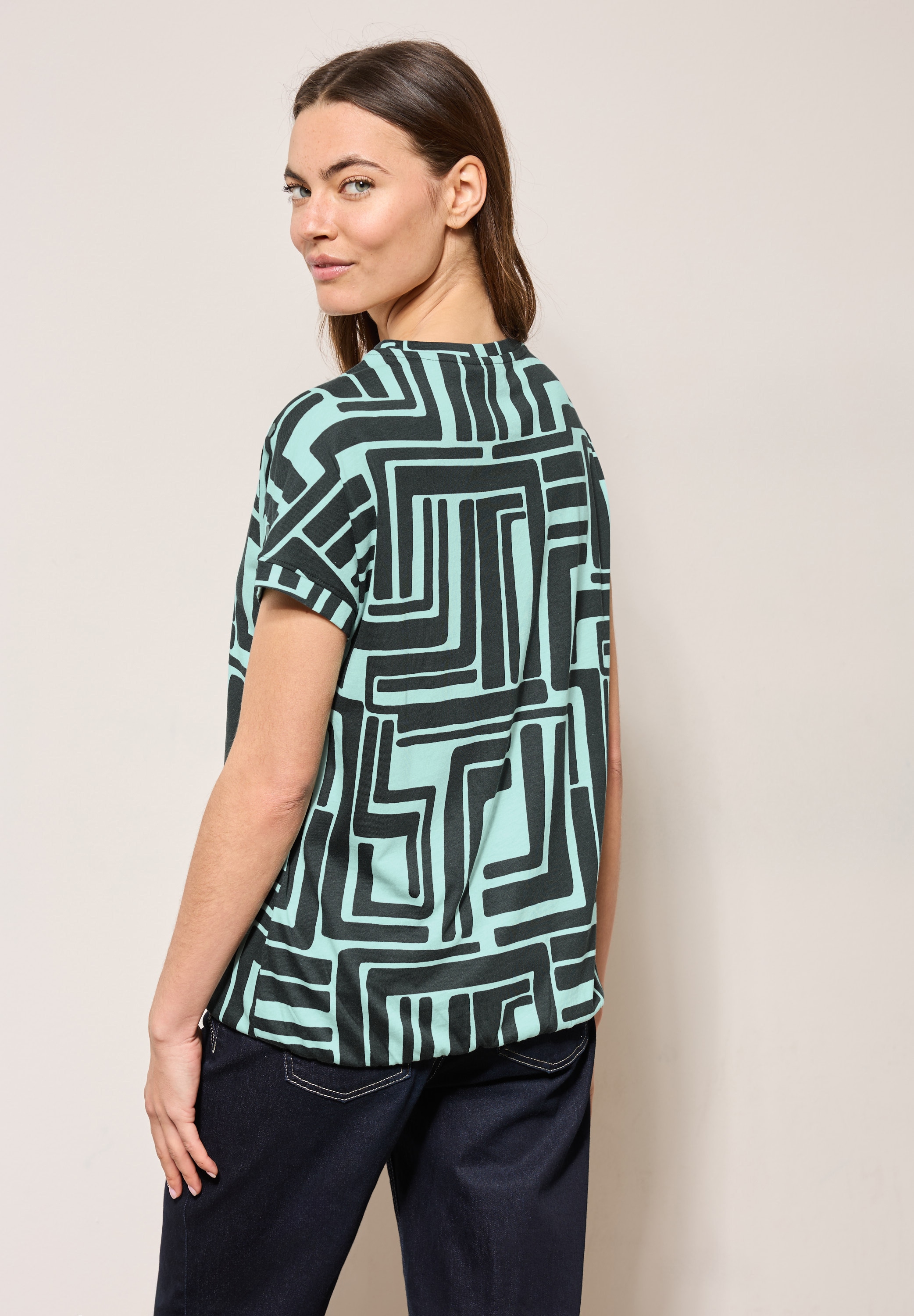 Cecil T-Shirt mit All-Over Print