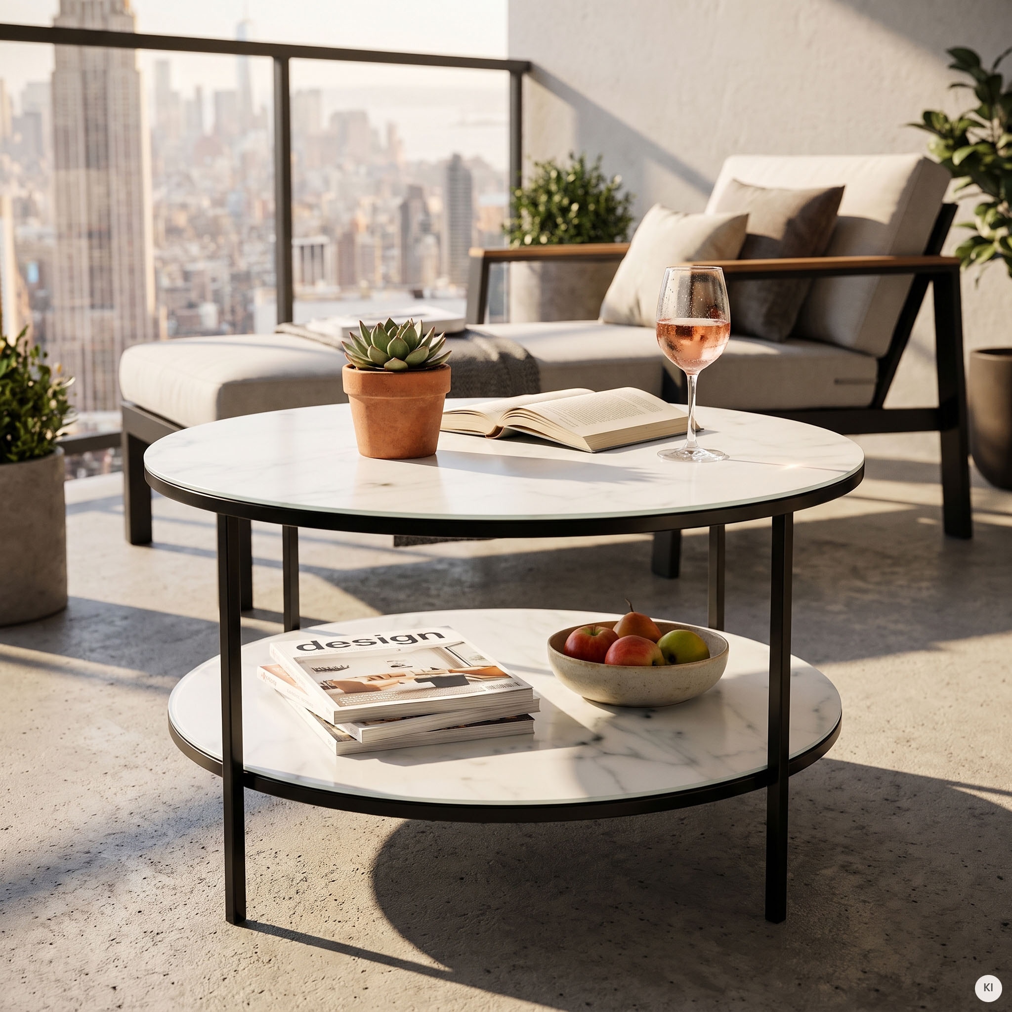 SalesFever Table basse »Caorle Coffeetable im minimalistischen Stil« Élégance et style : plateaux de table effet marbre