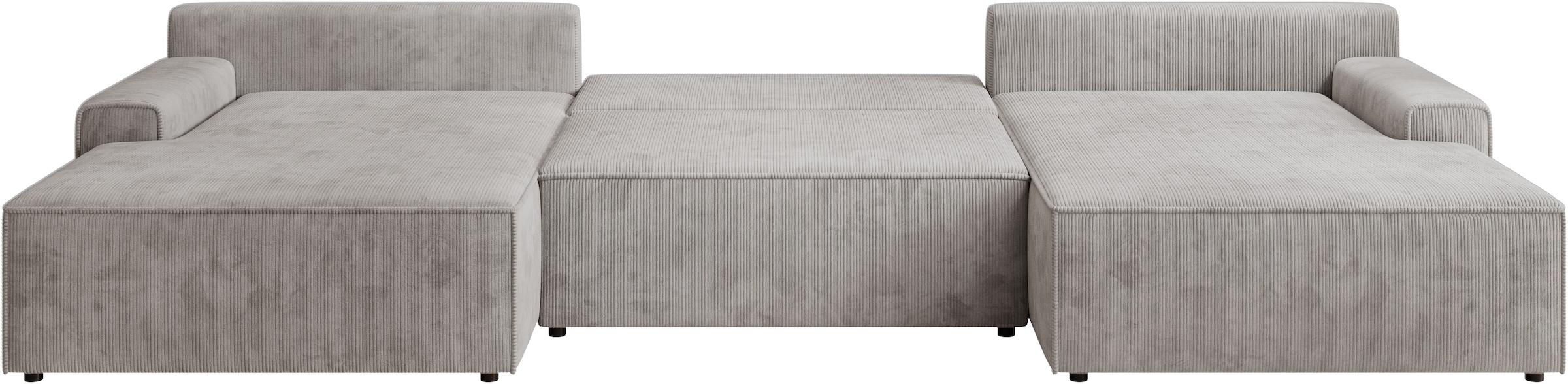 TRENDMANUFAKTUR Wohnlandschaft »Challenge, Schlafsofa mit Bettkasten, Couch in U-Form, Breite 333 cm« XXL Sofa mit Bettkasten & Schlaffunktion, auch in trendigem Cordstoff