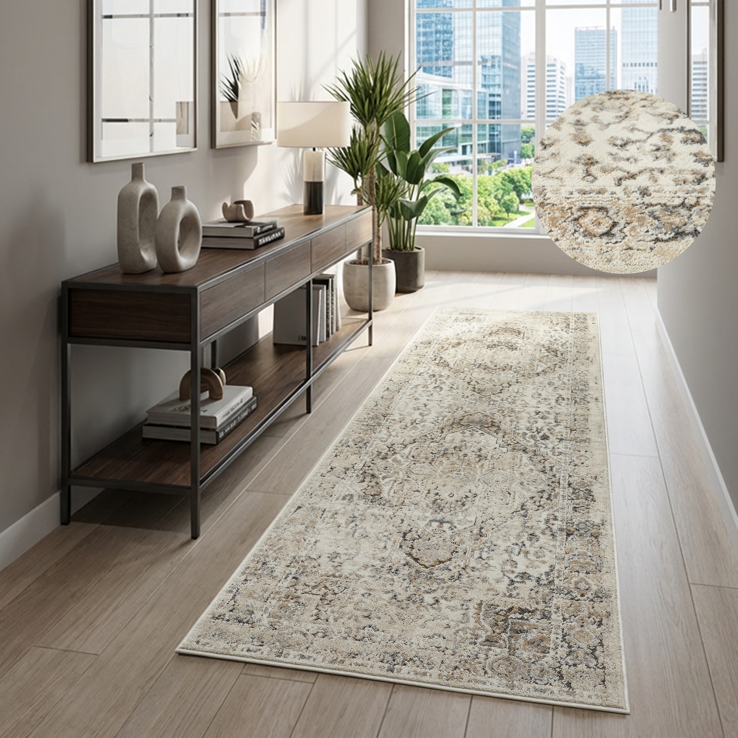 GOODproduct Tapis »Kylan, Hoch-Tief-Struktur, dezenter Glanz« Rectangulaire 9 mm Höhe Schrumpf-Garn-Effekt, im Vintage-Look, dichte Qualität, Wohnzimmer