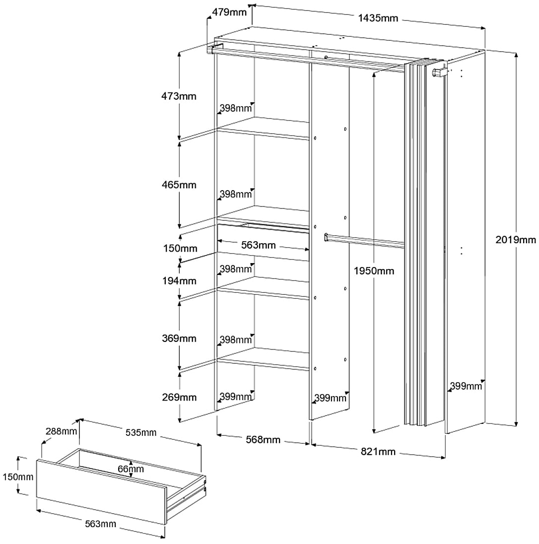 Parisot Jugendzimmer-Set »Parisot Reverse 22« Set, 2 tlg. Schreibtisch ausziehbar-belüftete Spanplatte als Lattenrost verwendbar