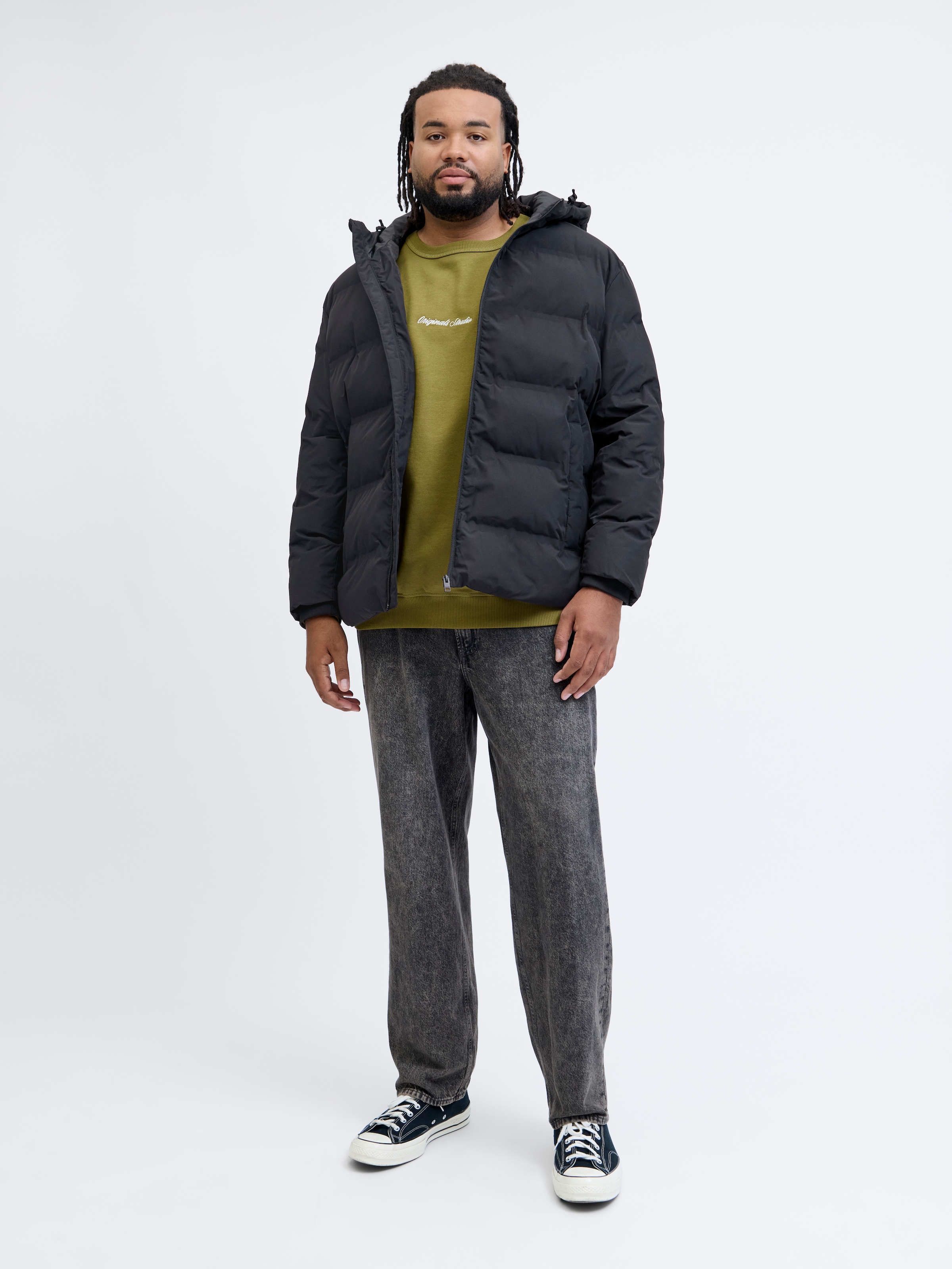 Jack & Jones PlusSize Steppjacke »JJESOHO PUFFER HOOD SN PLS« mit Kapuze