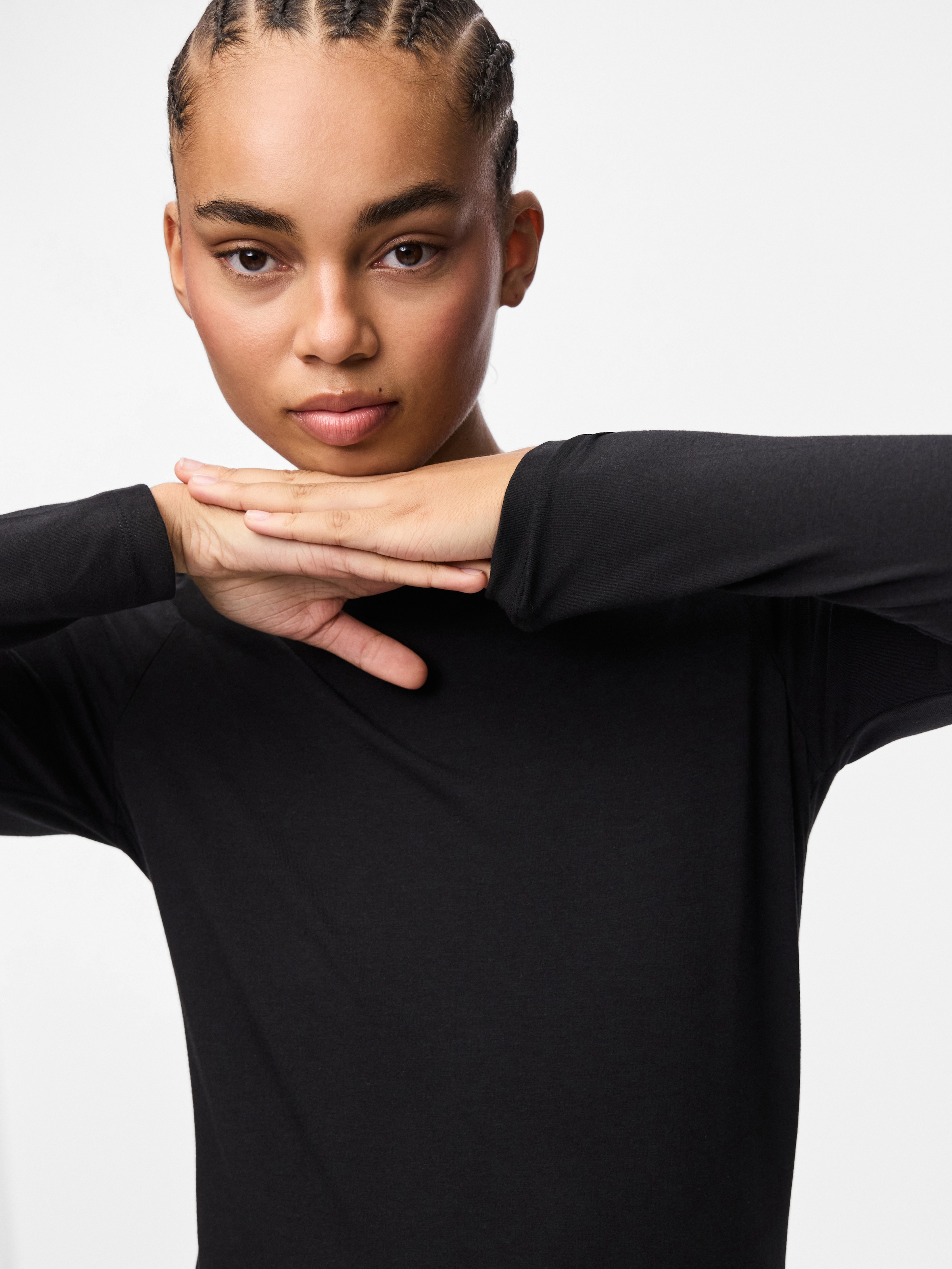 pieces T-shirt à manches longues »PCSIRENE LS TEE JRS NOOS« Mélange de coton, coupe slim