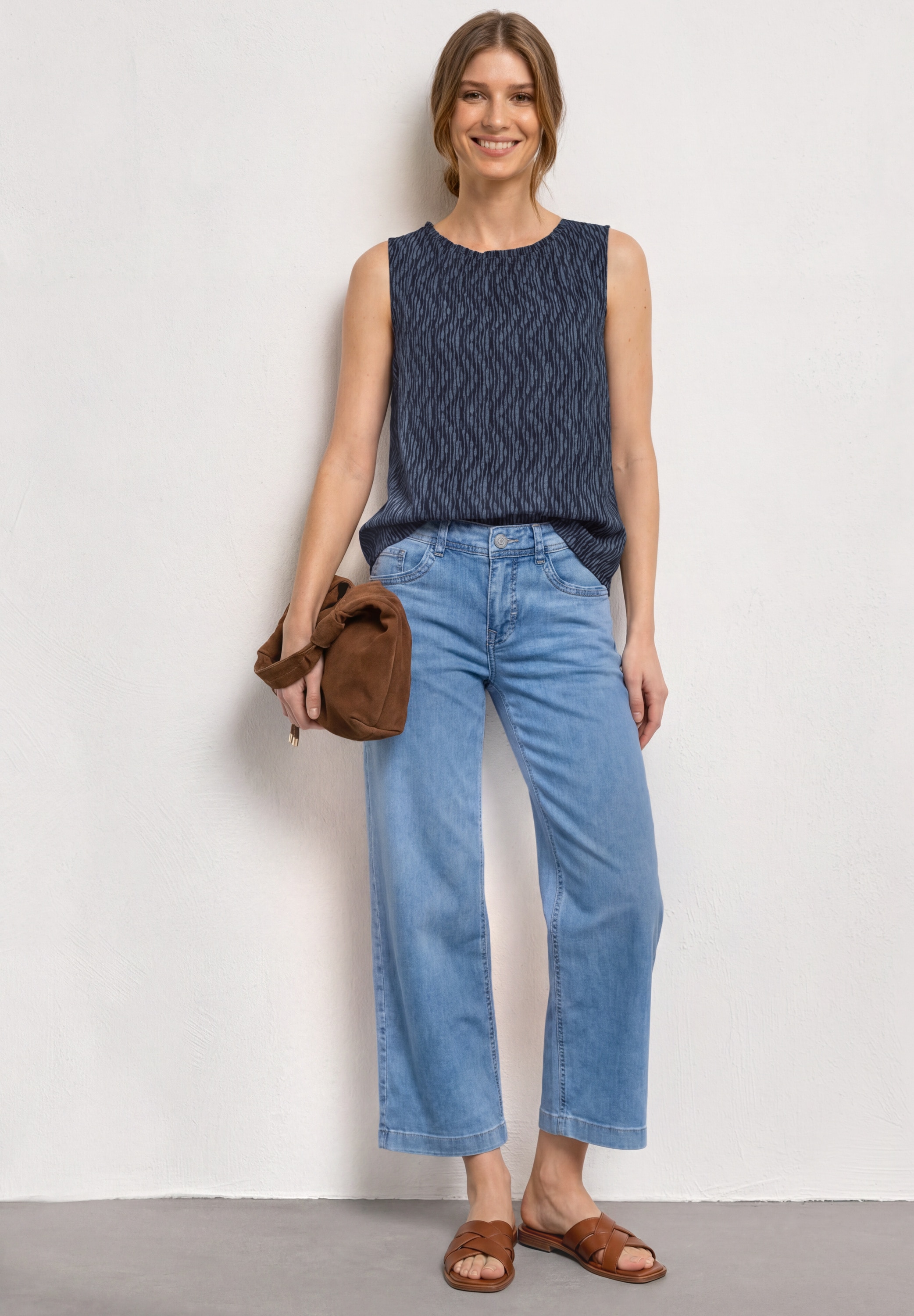STREET ONE Top chemisier top blouse avec motif graphique