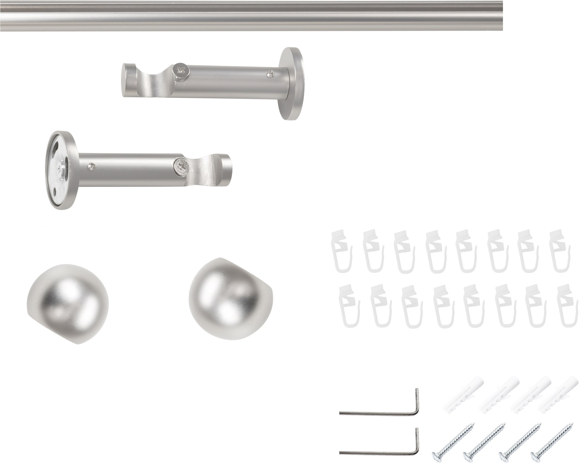 SN DECO GROUP Gardinenstange Ø 19 mm 1 läufig-läufig Fixmass;kürzbar