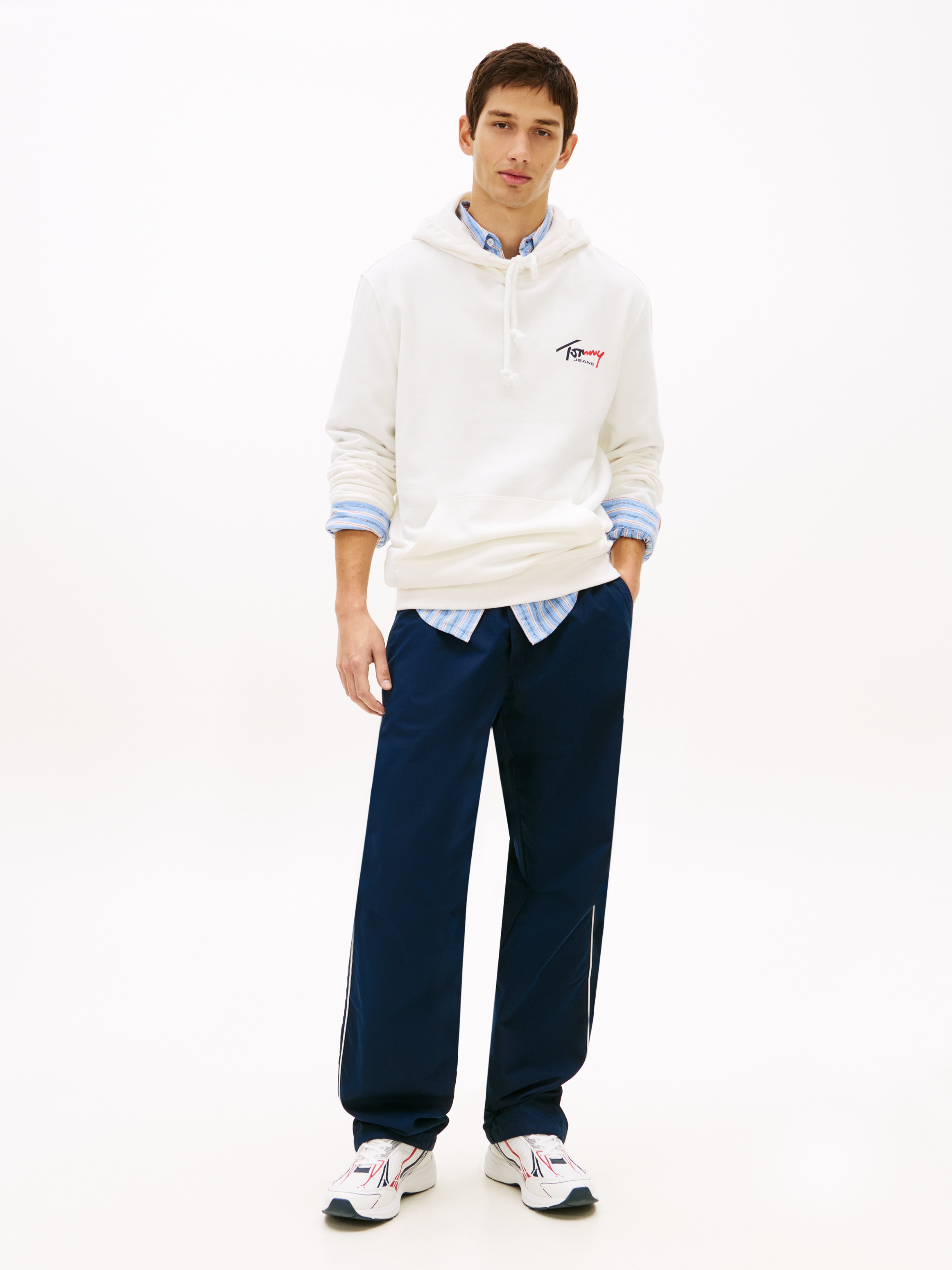 Tommy Jeans Kapuzensweatshirt »TJM REGULAR ENTRY SIGN«, Regular fit, mit Kordelzug
