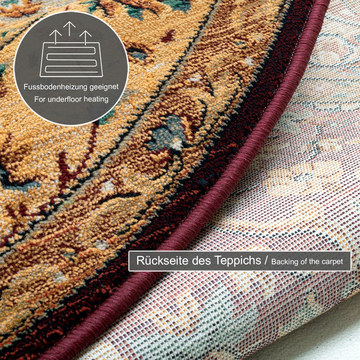 THEKO Tapis »Gabiro 208« ovale 10 mm Höhe Orient-Optik, ideal im Wohnzimmer & Schlafzimmer