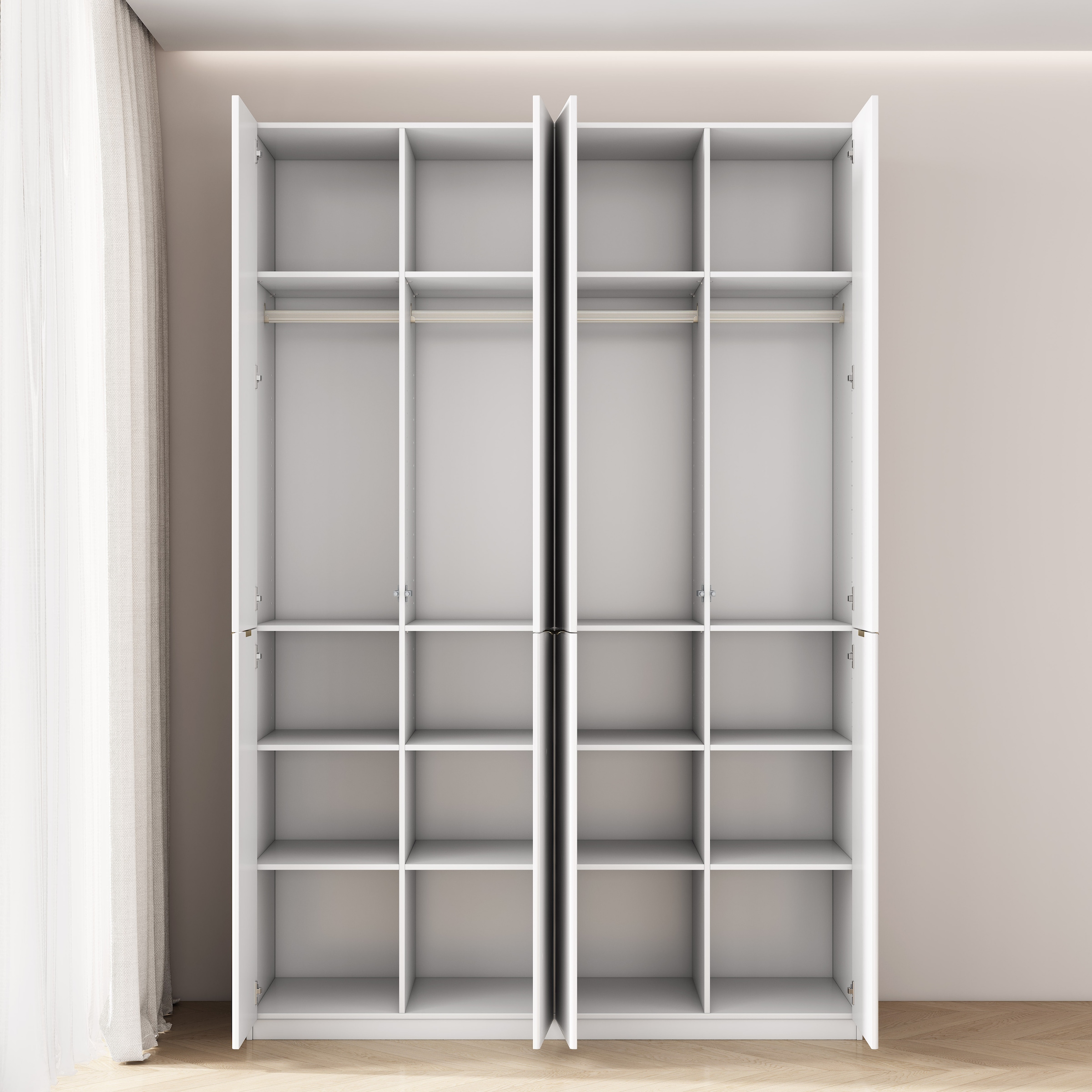 GOODproduct Kleiderschrank »Jorella Schlafzimmerschrank Garderobe mit Softclose« eleganter Schlafzimmerschrank Rillendesign Trend Breite 161cm