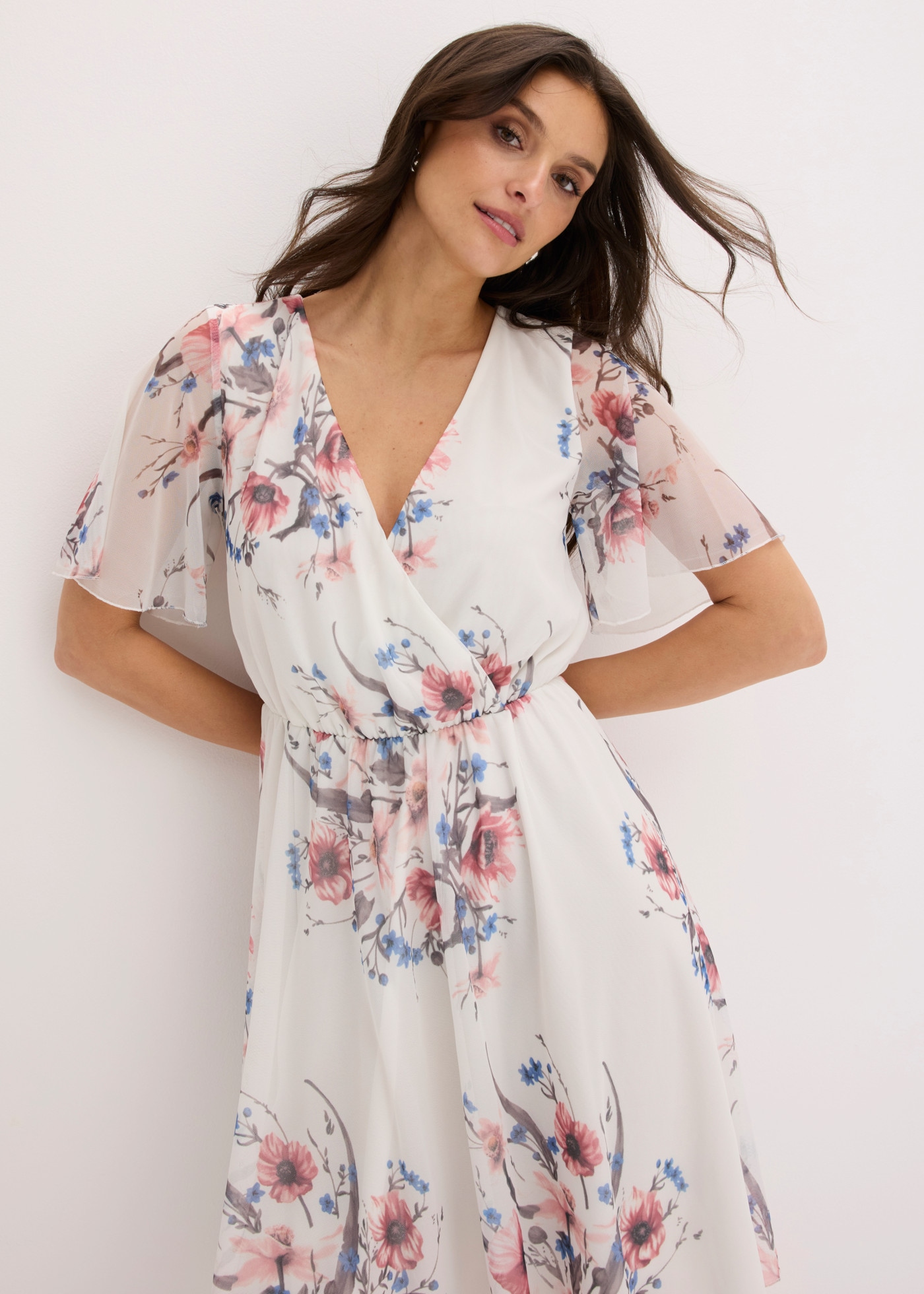 bonprix Mini-robe pour le quotidien, en polyester et élasthanne, coupe évasée