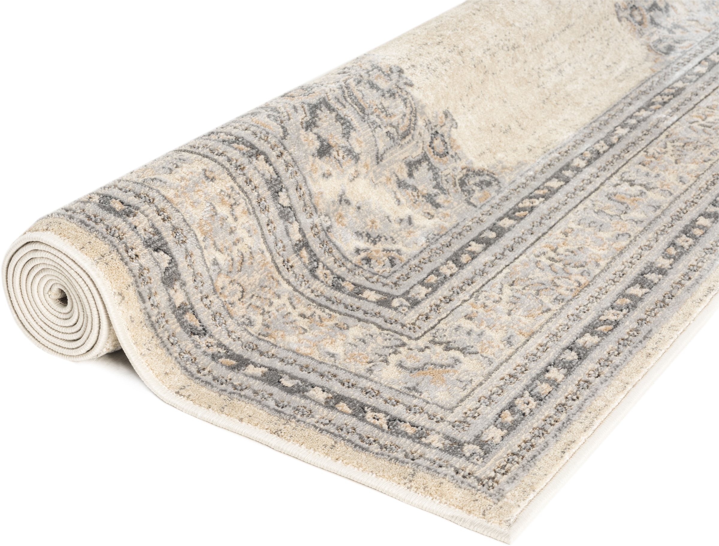 GOODproduct Teppich »Banli, Vintage-Look, Orient-Optik« rechteckig 9 mm Höhe dezenter Glanz, Schrumpf-Garn-Effekt, Wohnzimmer, Schlafzimmer