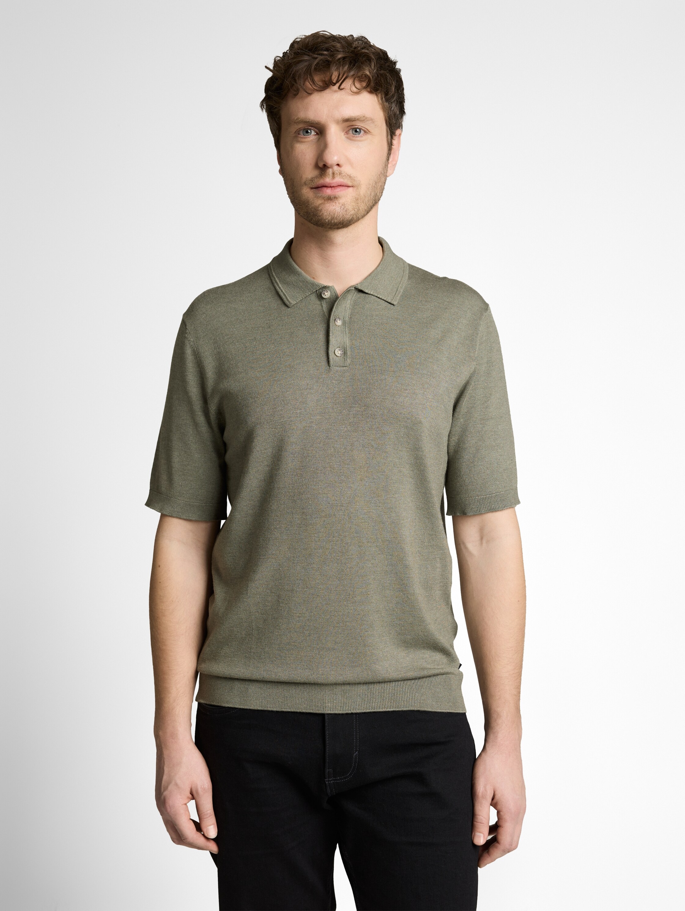 TOM TAILOR Pull en tricot avec bord-côte côtelé