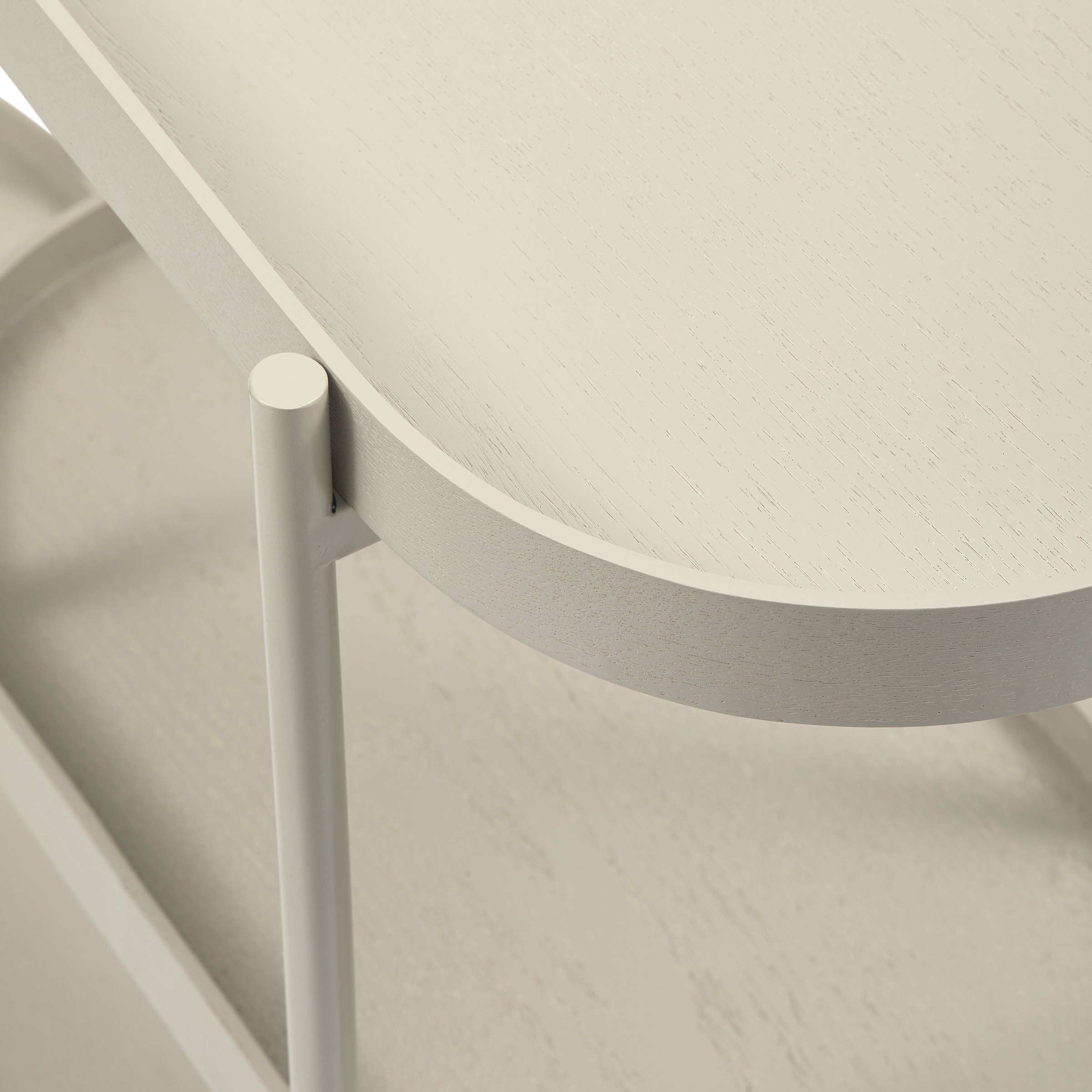 WOOOD Table d'appoint »Noan aus MDF mit pulverbeschichtetem Metallgestell, 90 x 28 x 80 cm« capacité de charge 5 kg par niveau, tube de cadre Ø 1,5 cm
