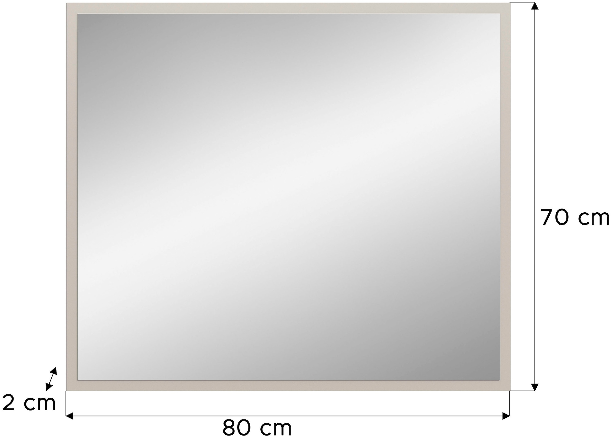 Home affaire Miroir de vestiaire »EDIL, 80 x 70 cm, grosse Spiegelfläche« Spiegel, Spiegelpaneel, Flurspiegel, Wandspiegel, Dielenspiegel