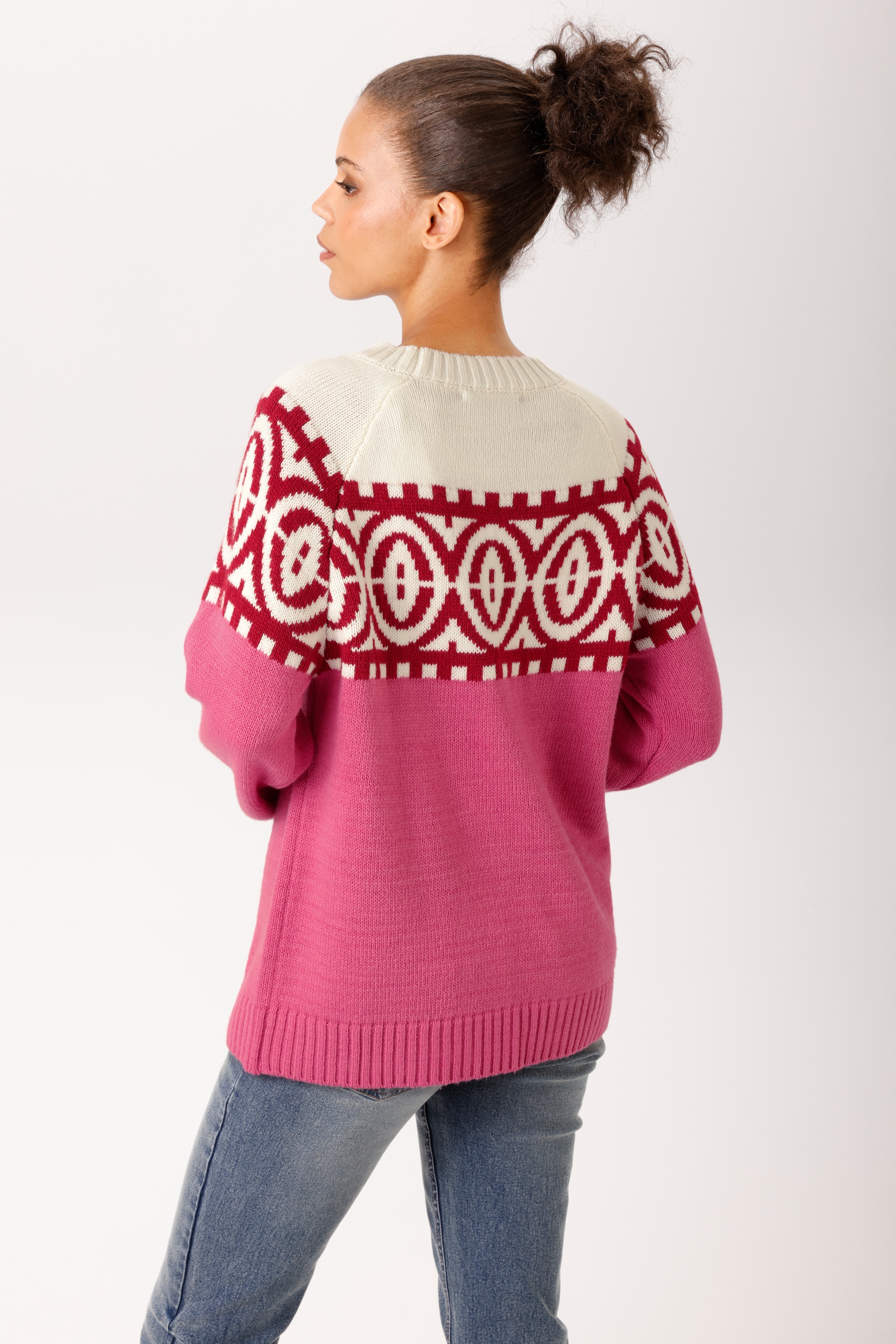Aniston CASUAL Pull en tricot avec motif jacquard graphique - NOUVELLE COLLECTION