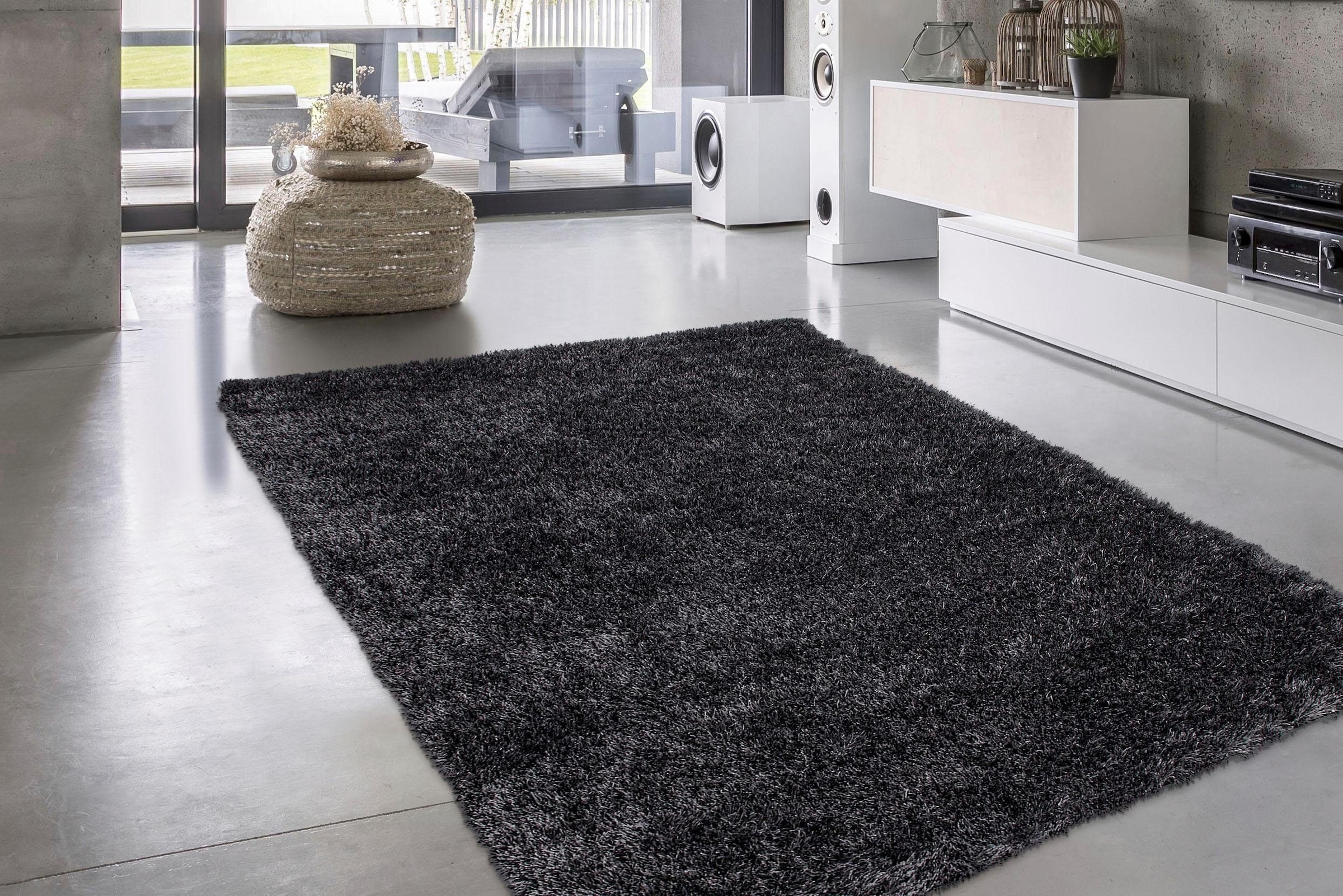 calo-deluxe Hochflor-Teppich »Masada 900« rechteckig 40 mm Höhe Wohnzimmer