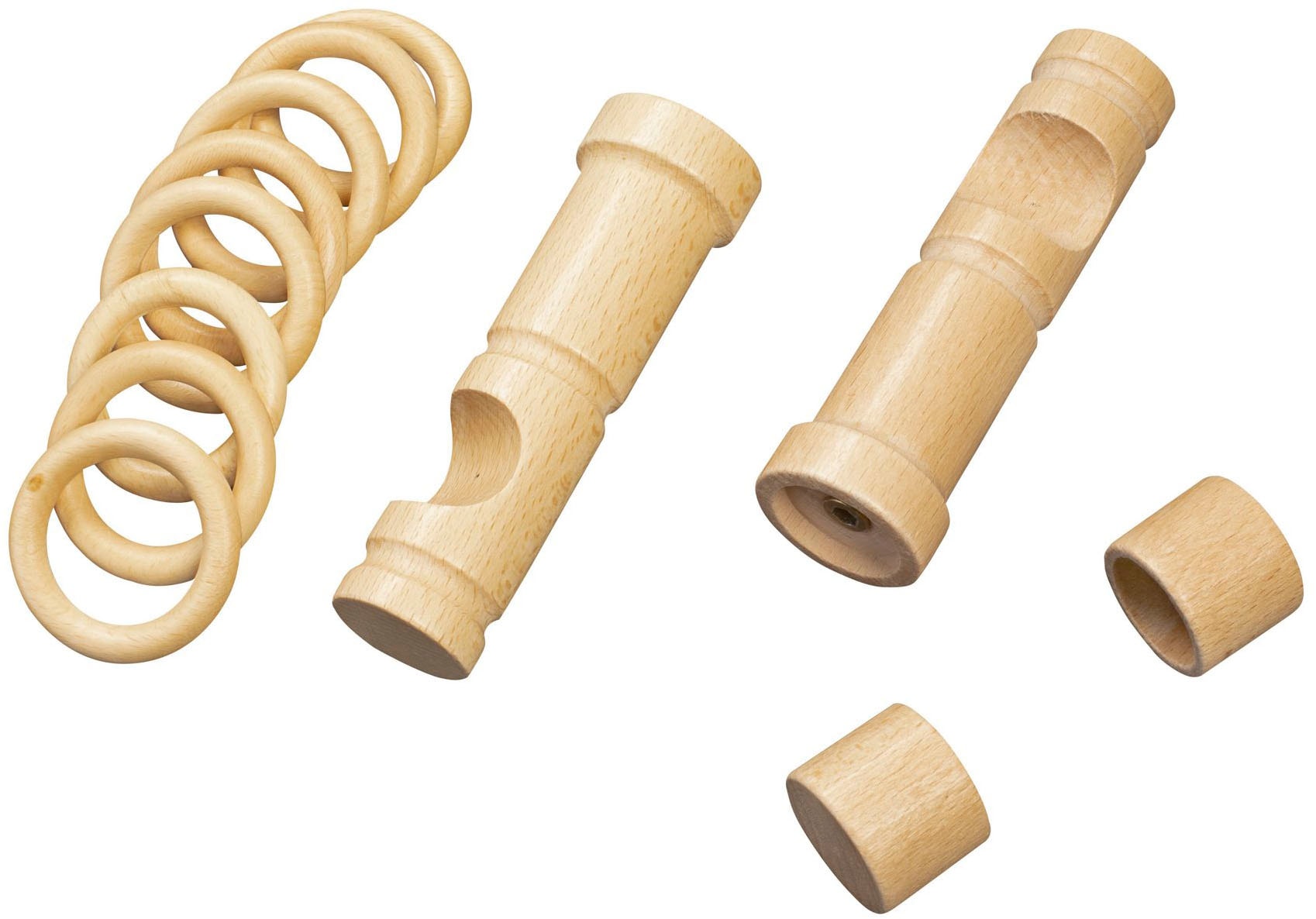 SN DECO GROUP Gardinenstange »Cafiro« 1 läufig-läufig Fixmass 28 mm, Holz, verschiedene Längen und Farben, Komplettset