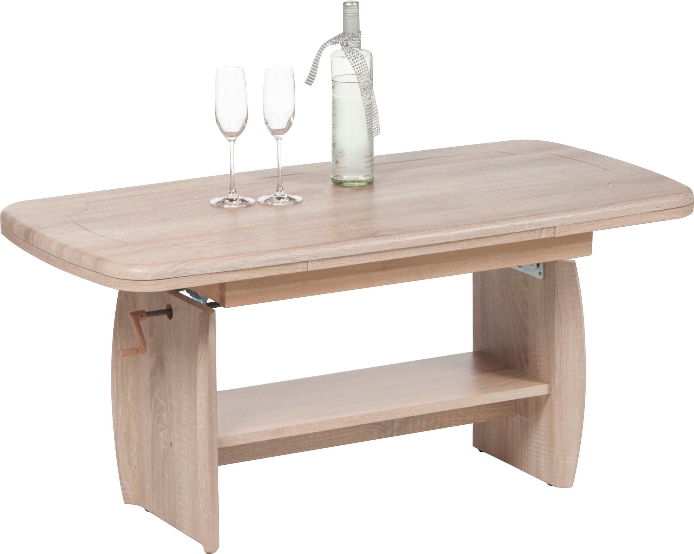 Stolkom Table basse »Kirk« hauteur réglable, table avec rallonge