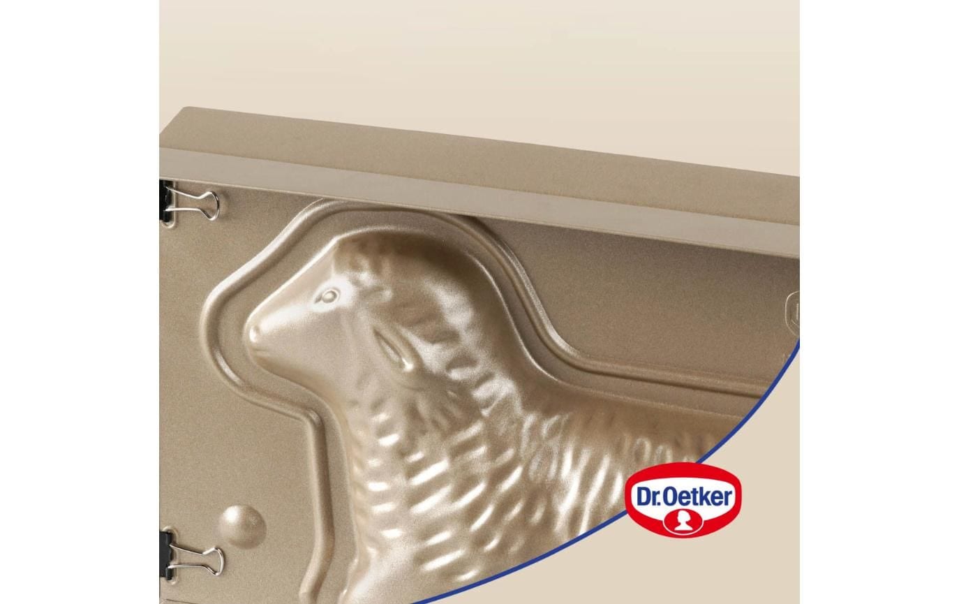 Dr. Oetker Küchenhelfer Moule à pâtisserie »Lamm Gold 900 ml, 27,5 x 15 cm x 6,5 cm«