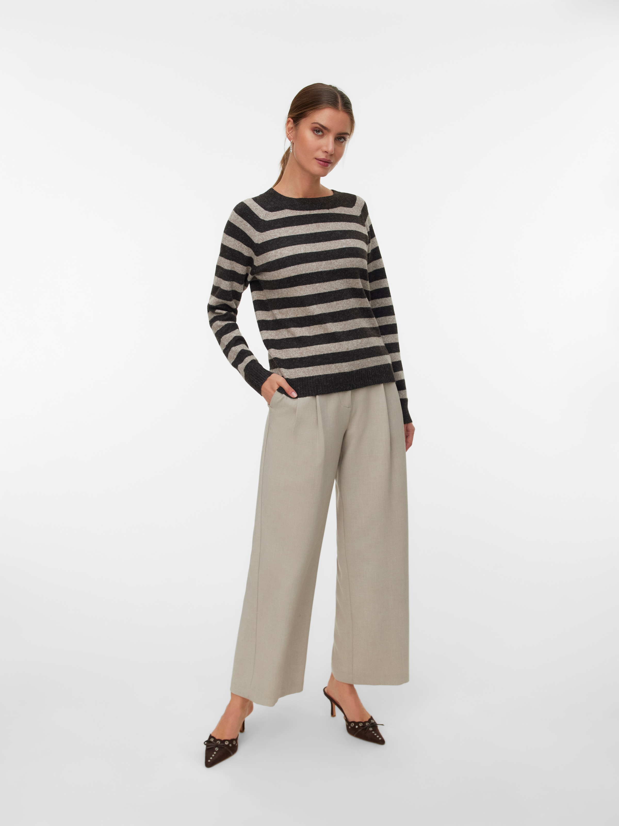 Vero Moda Rundhalspullover »VMDOFFY LS O-NECK BLOUSE GA NOOS«