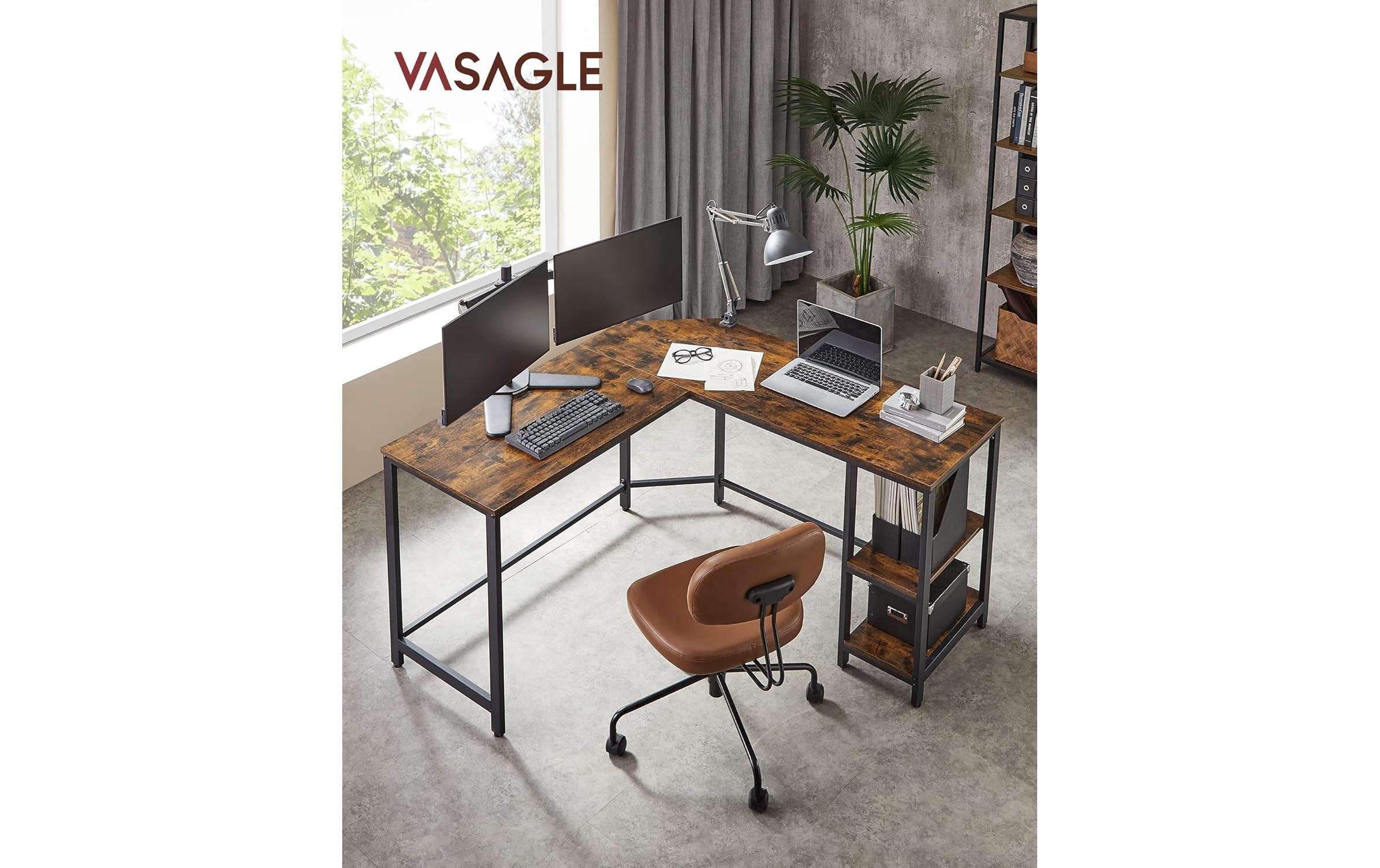 VASAGLE Bureau »in L-Form 138 x 138 cm«