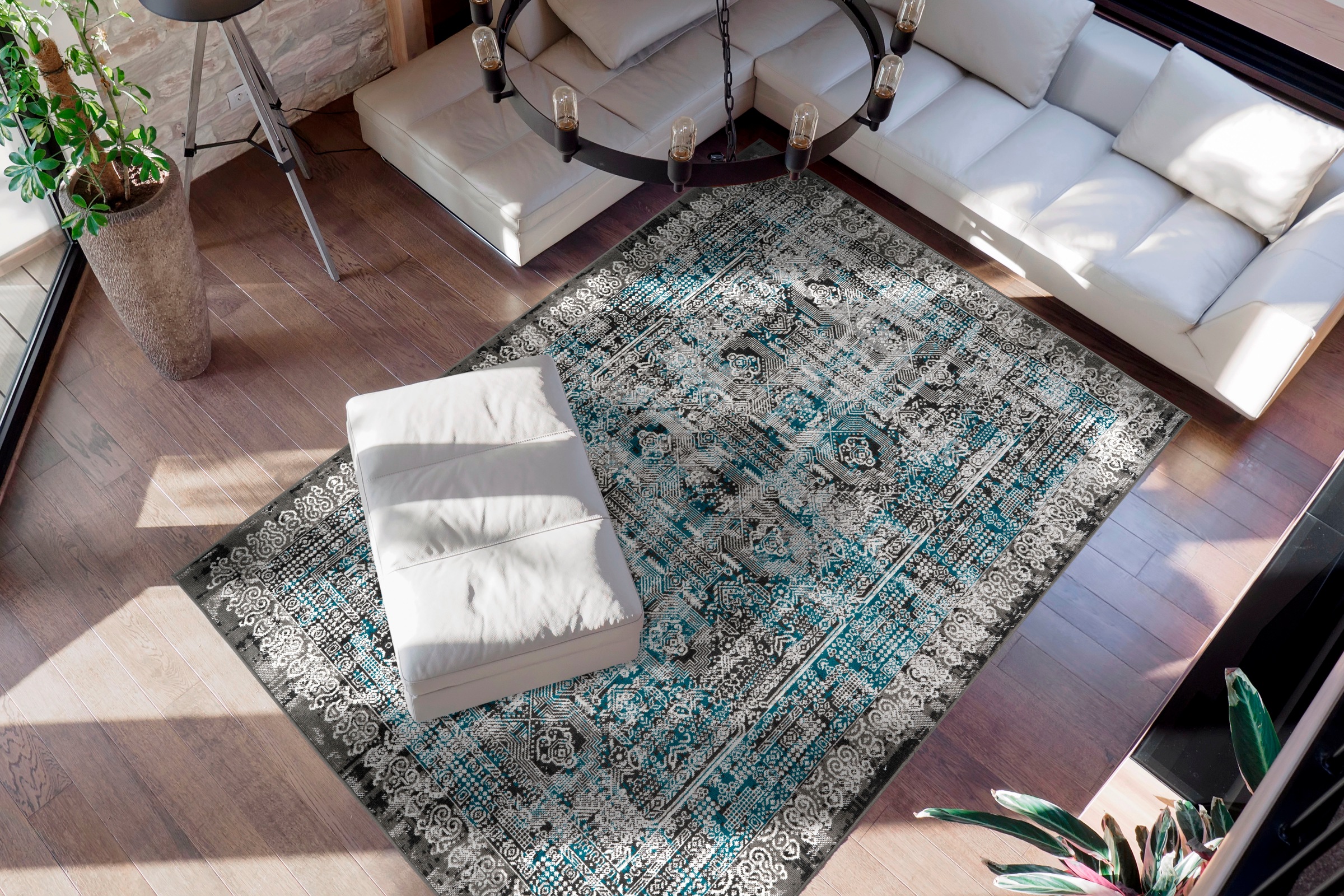 me gusta Teppich »Ariya 525« rechteckig 6 mm Höhe Flachflor, gekettelt, Wohnzimmer