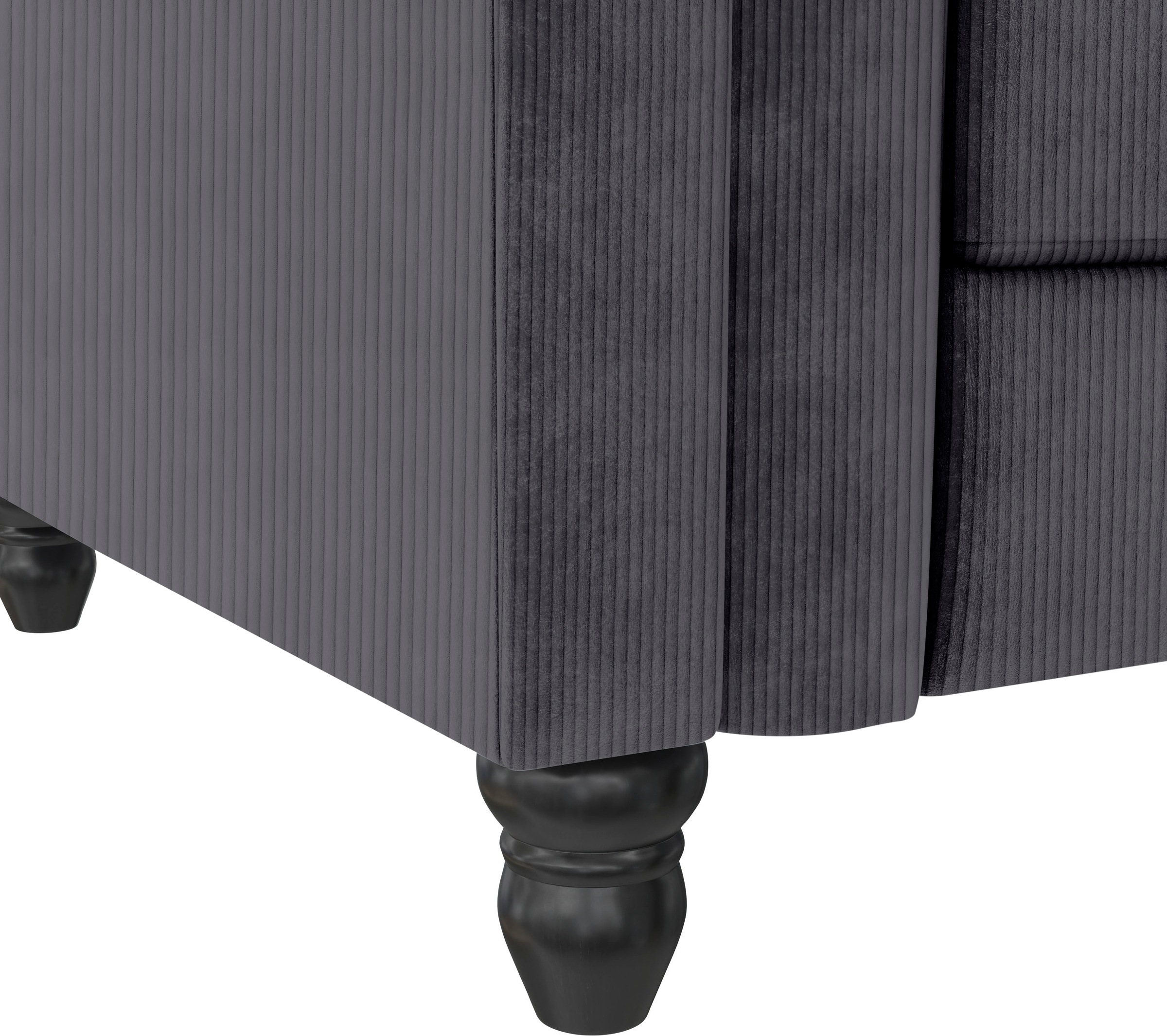 Dorel Home Canapé d'angle »Felix II, L-Form, Schlafsofa 241cm (Liegefl. 108/195 cm),« verstellb. Rückenlehne, Recamiere wechselbar, Cord