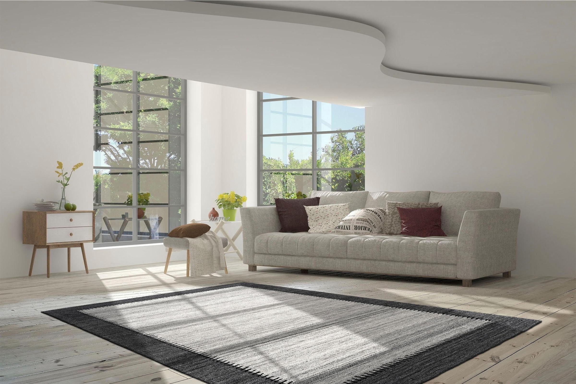 calo-deluxe Teppich »Roxy 450« rechteckig 6 mm Höhe Flachgewebe, Wohnzimmer