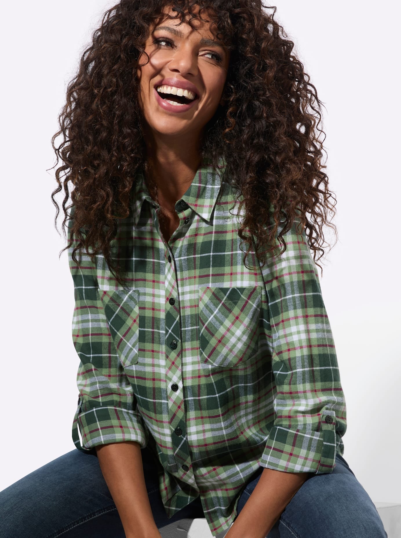 Casual Looks Blouse en flanelle