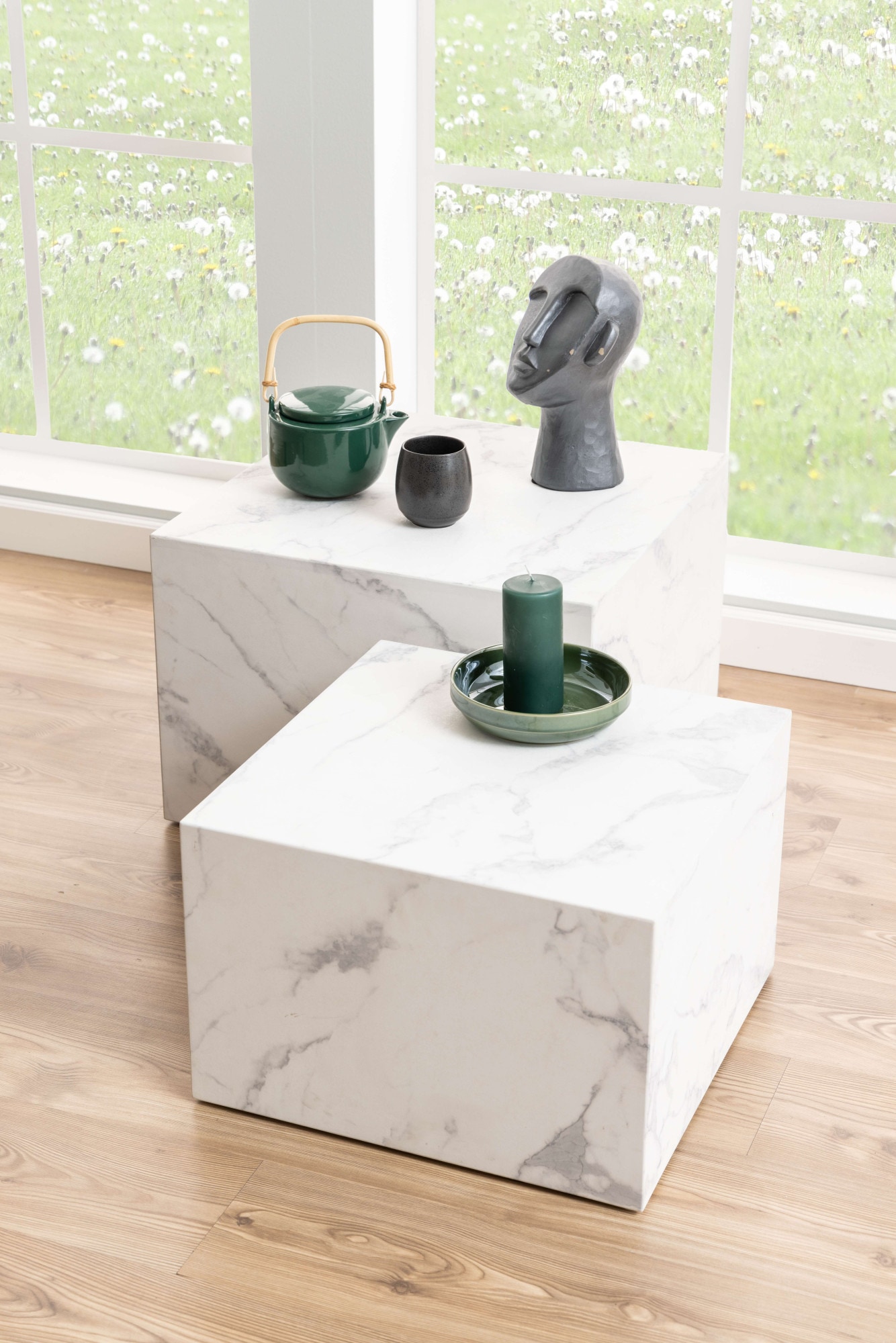 ACTONA GROUP Table basse »Dice Couchtischsatz, Beistelltisch, Kaffeetisch, Sofatisch,« Set de 2, plusieurs variantes disponibles, L : 58/50 cm