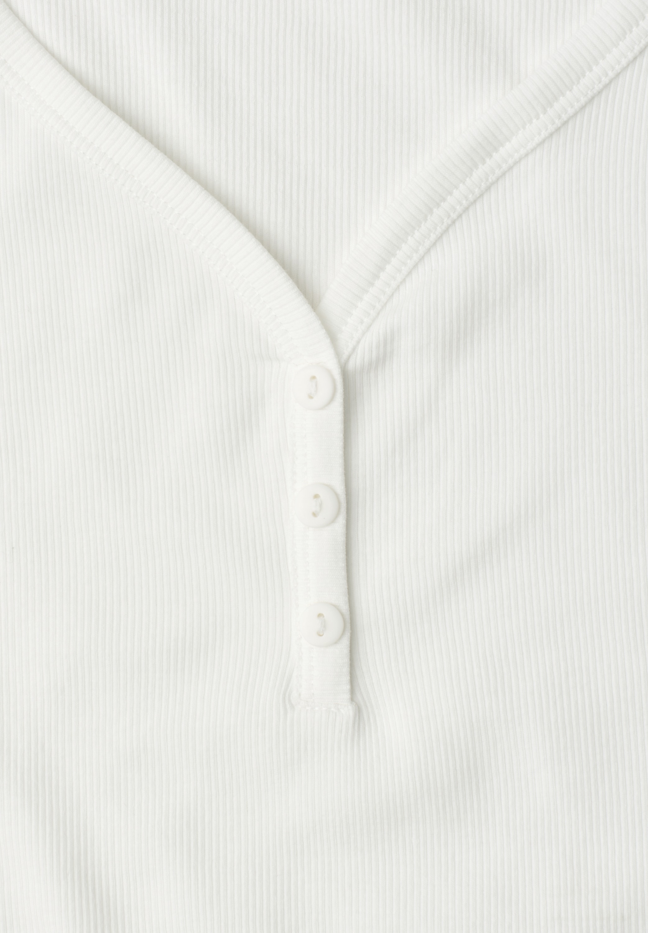 STREET ONE Ripptanktop Sommertop mit V-Neck