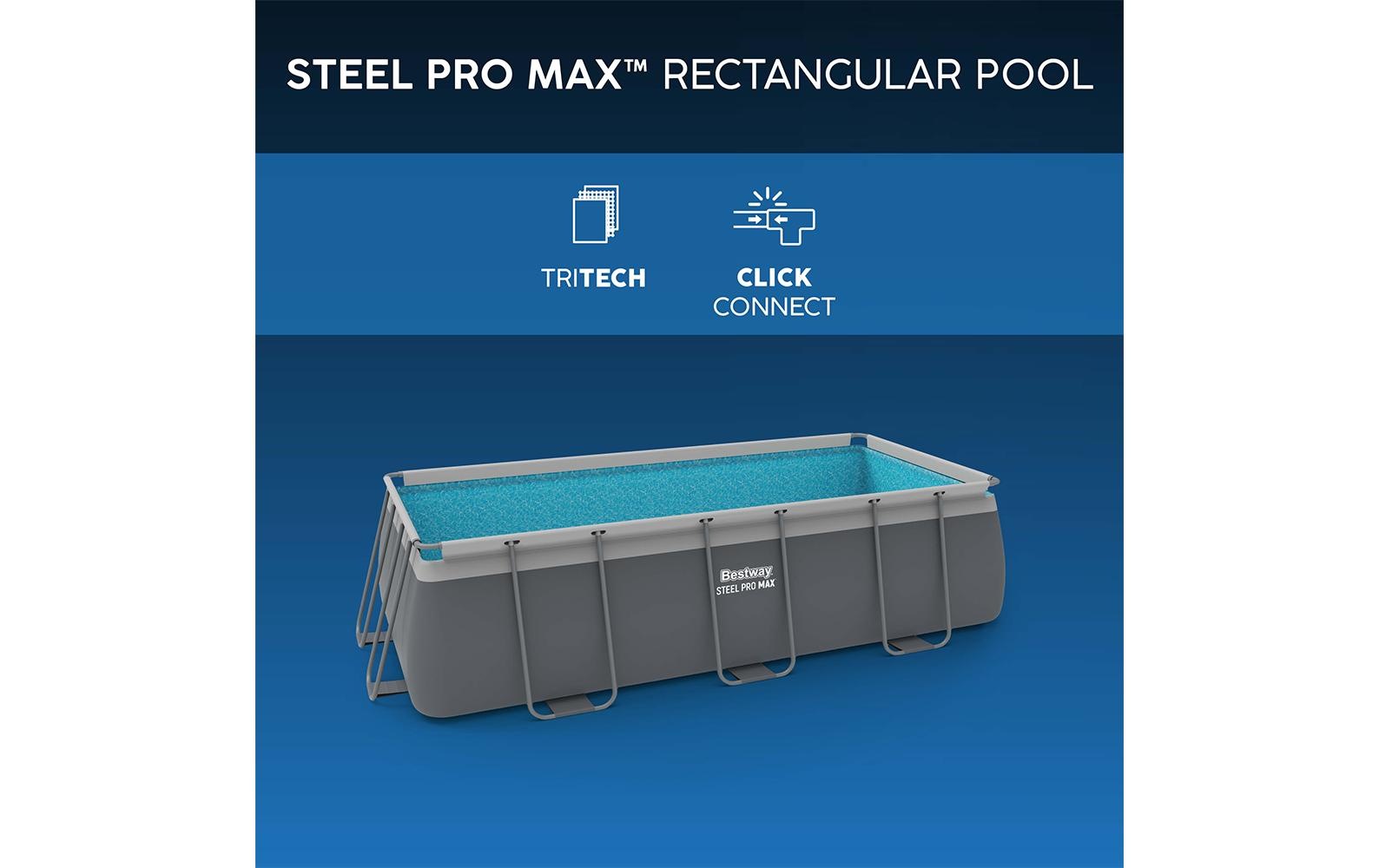 Bestway Whirlpool »Steel Pro MAX« Rechteckiges Aufstellpool-Set