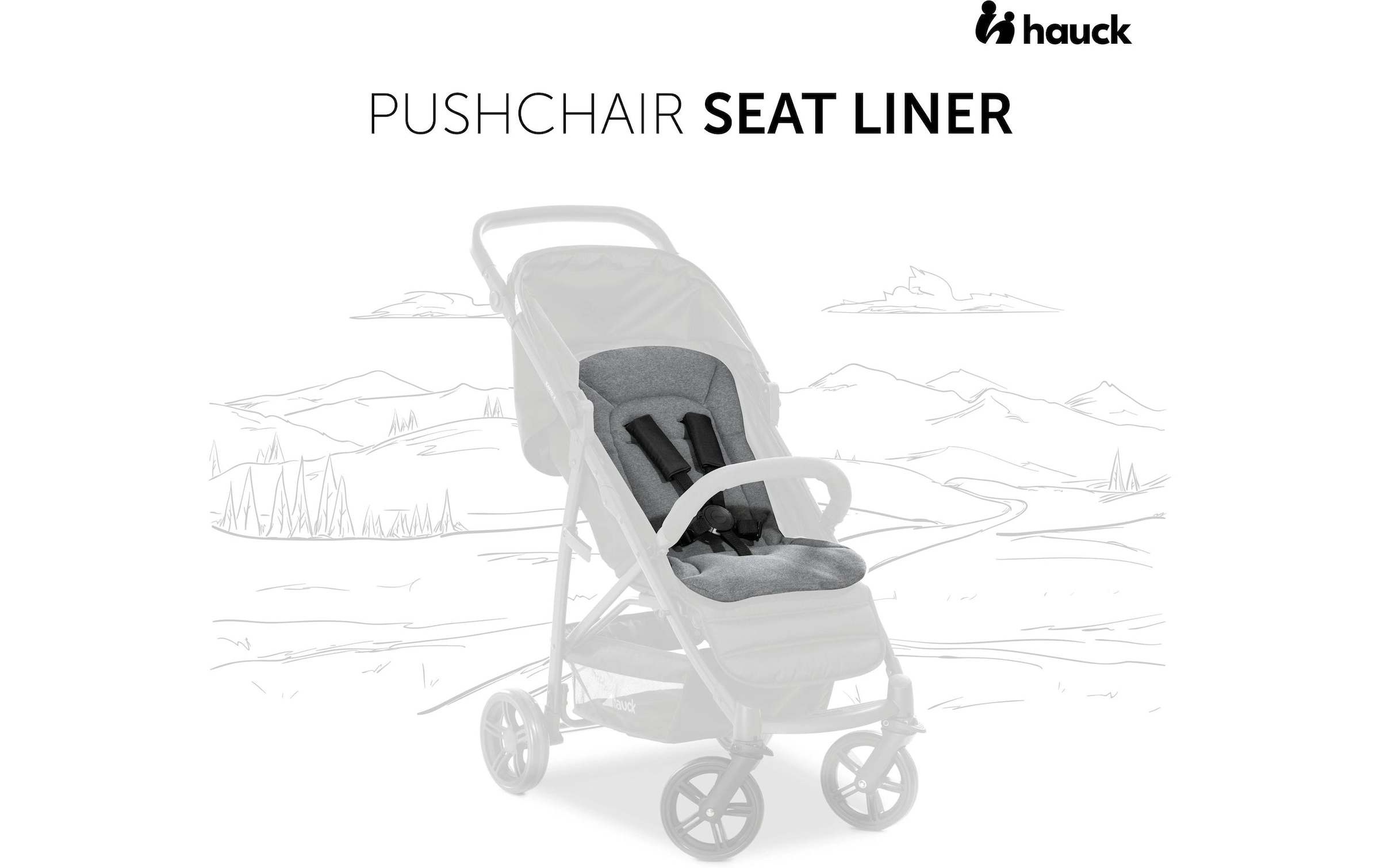 Hauck Housse de siège pour enfant »Seat Liner, Flowers Rose« également adapté aux poussettes
