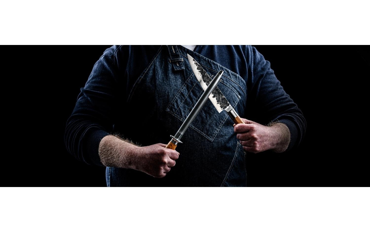   Aiguiseur de couteaux »Forged Olive Diamant Wetzstahl 25 cm«