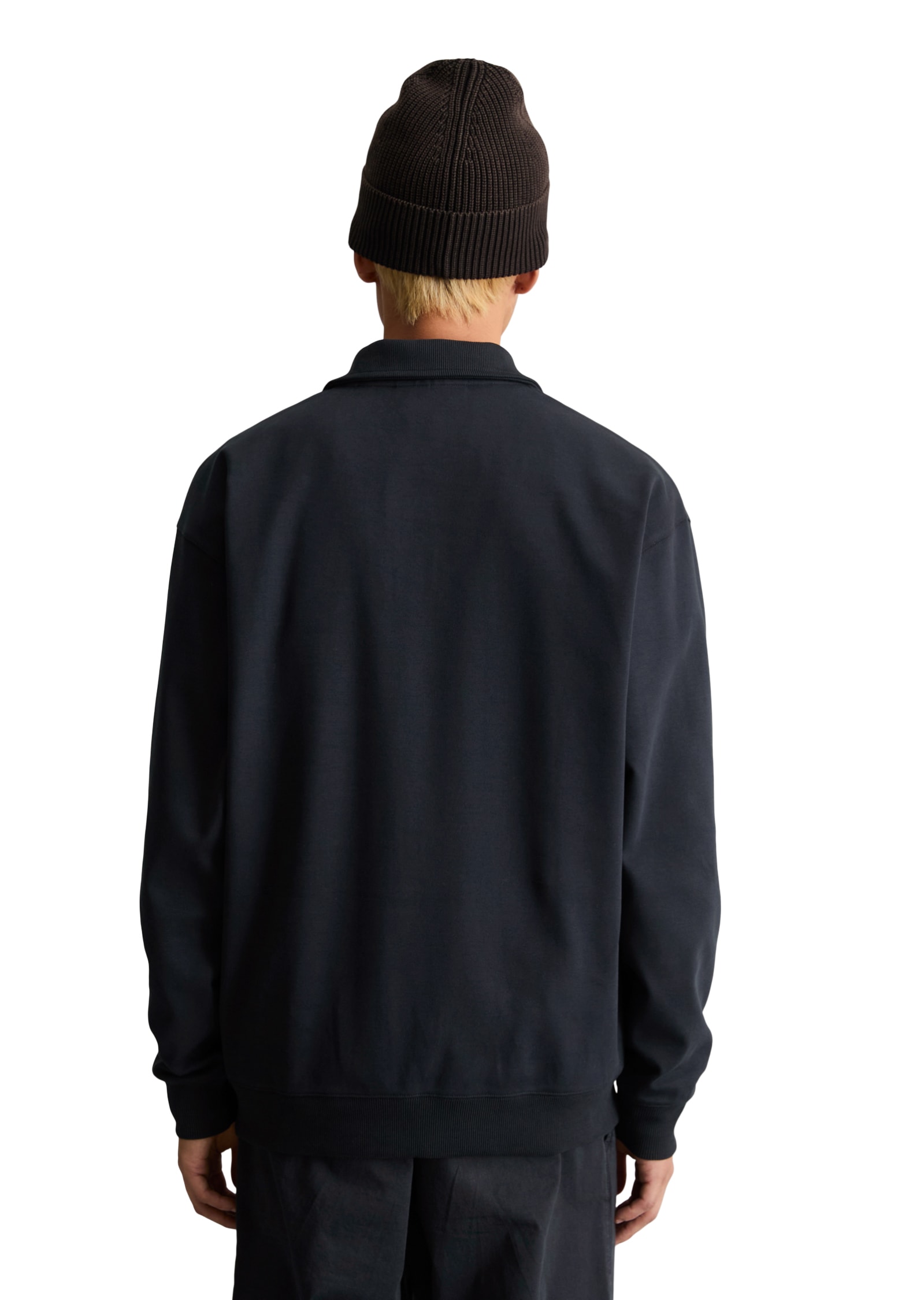 Marc O'Polo DENIM Polo à manches longues Sweat-shirt polo regular en jersey interlock lourd